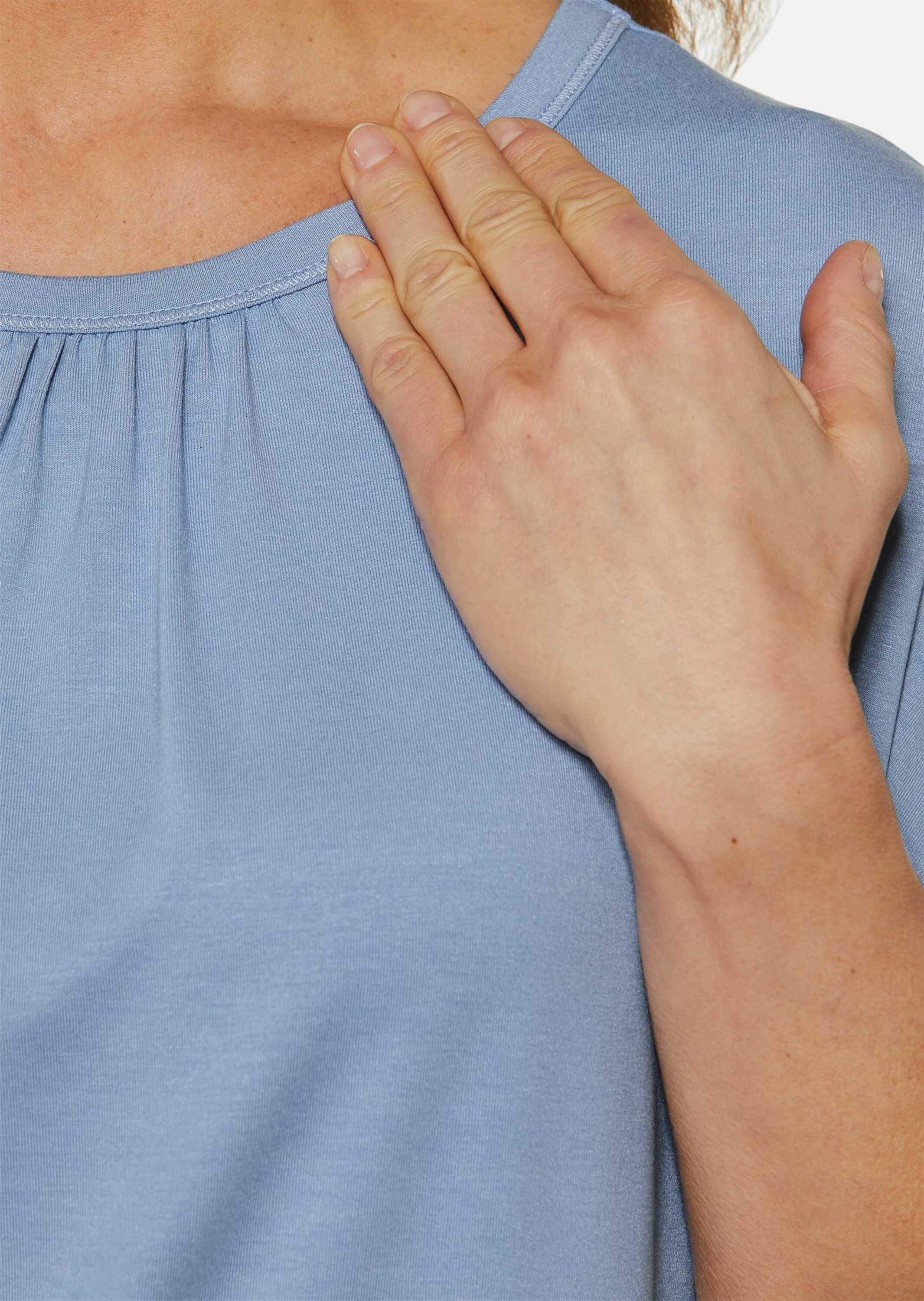 GOLDNER Langarm-Poloshirt »Bequemes Rundhalsshirt aus glänzender Qualität«