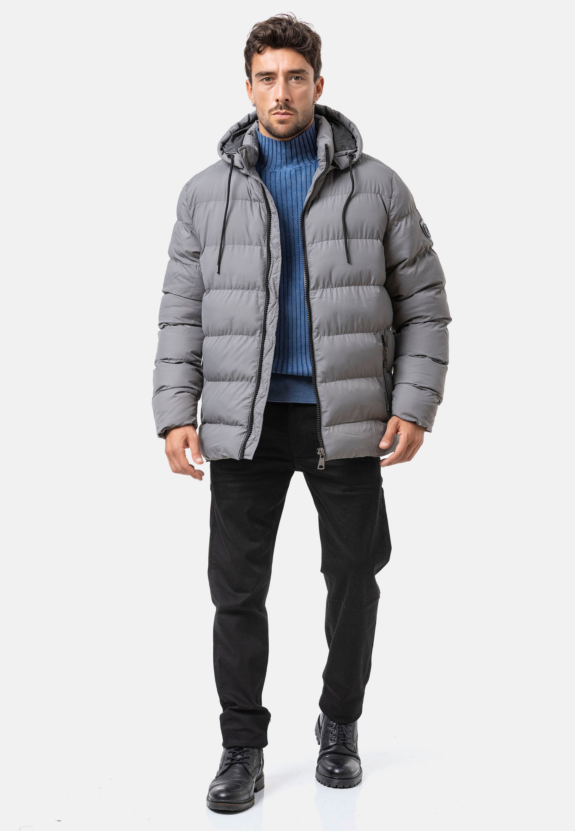 Cipo & Baxx Steppjacke mit Kapuze