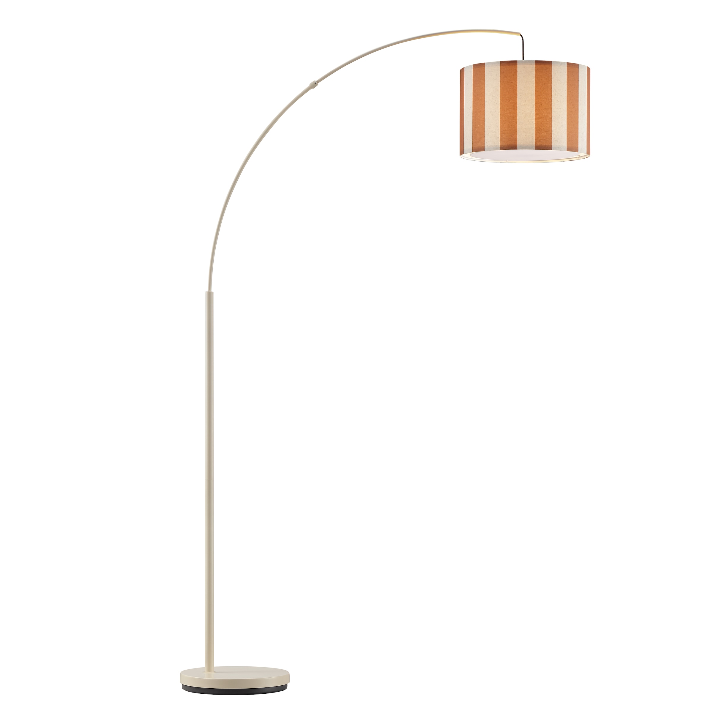 OTTO home Stehlampe »Stellan« E27 1 Stk. Bogenlampe Textilschirm Stoff Ø 36cm, E27, Fußschalter, Bogenleuchte