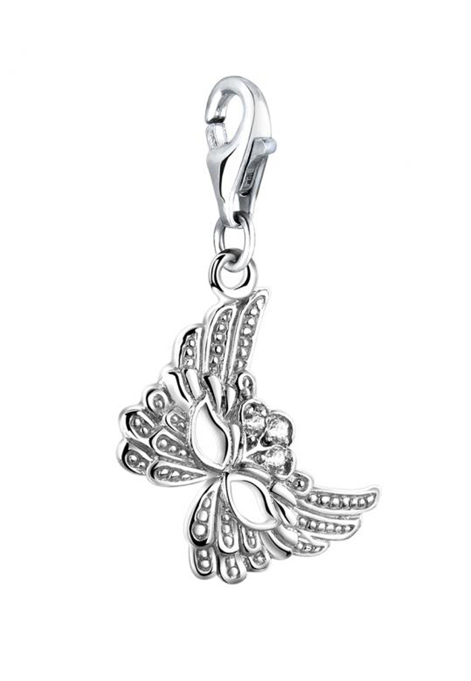 Nenalina Charm-Einhänger »Charm Anhänger Masken-Symbol Zirkonia 925 Silber«