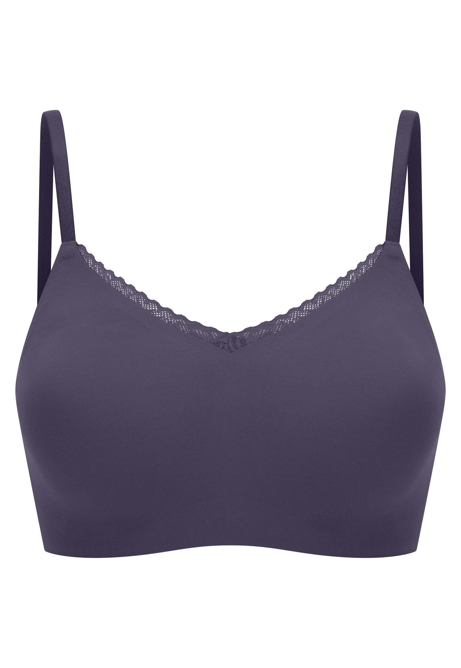 Schiesser Bustier »Invisible Soft Lace«, herausnehmbare Pads, V-Ausschnitt, Spitze vorn, Lasercut-Abschlüsse