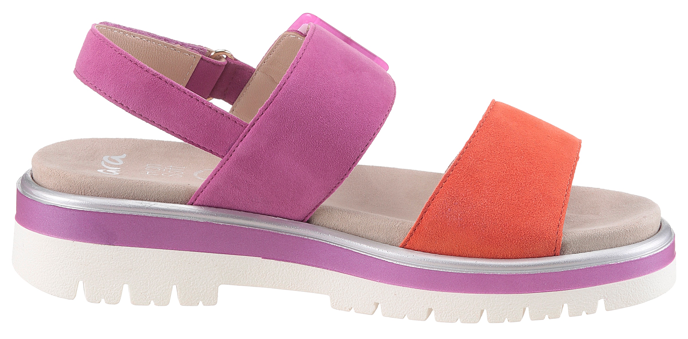 Ara Plateausandaletten »MALAGA«, Plateausandale, Klettschuh in Bequemweite G (= weit)