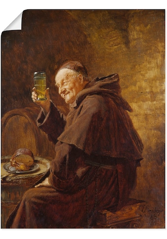 Wandbild »Mönch bei der Weinprobe.«, Mann, (1 St.)