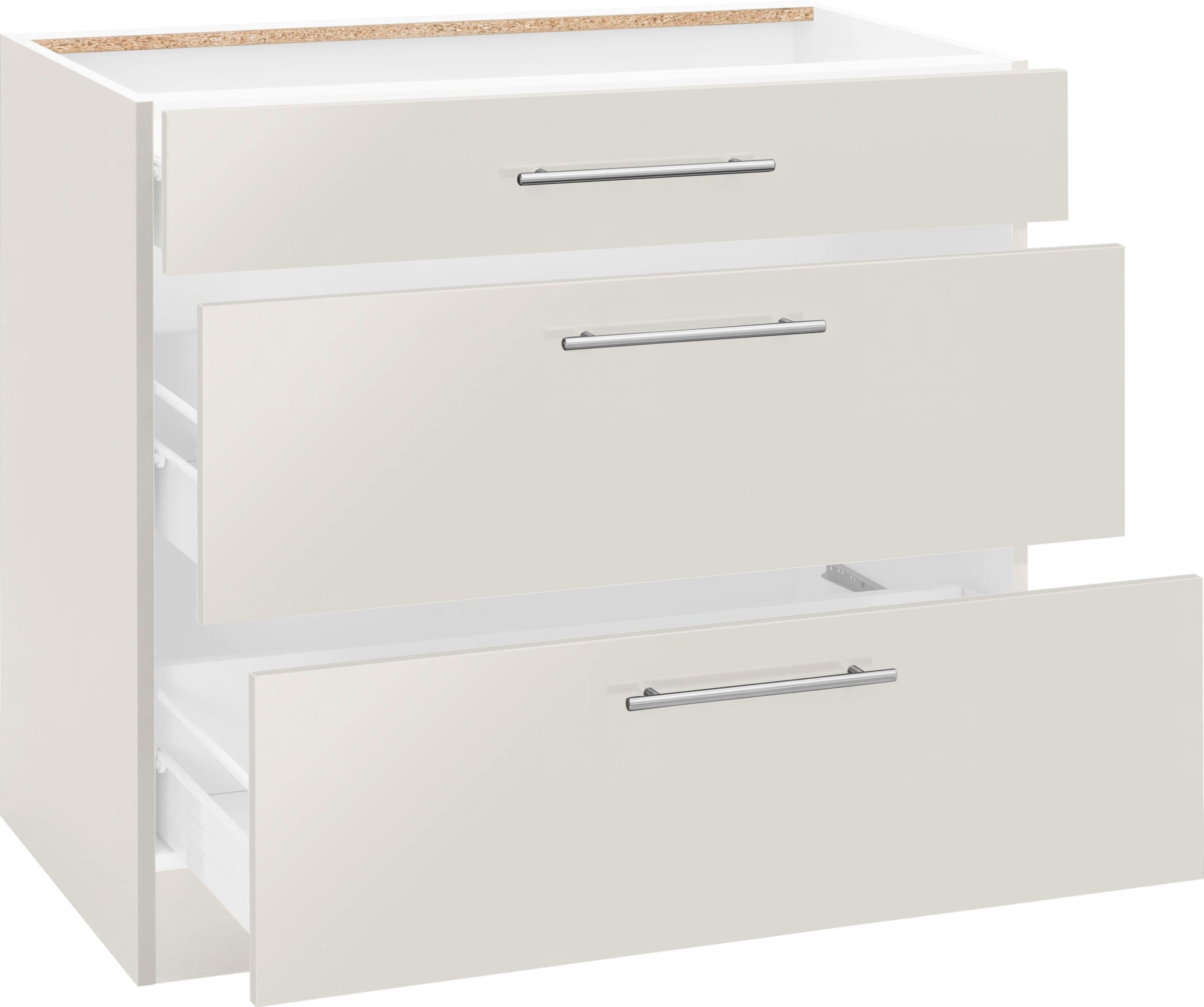 wiho Küchen Unterschrank »Cali«, 90 cm breit, mit 2 großen Auszügen ohne Arbeitsplatte