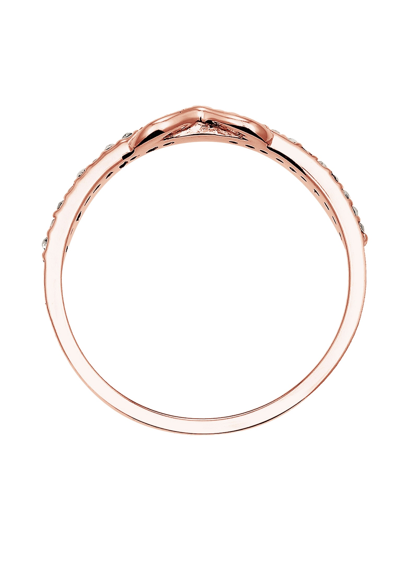 Elli Silberring »Ring Infinity Glas Kristalle Weiß 925 Sterling Silber«