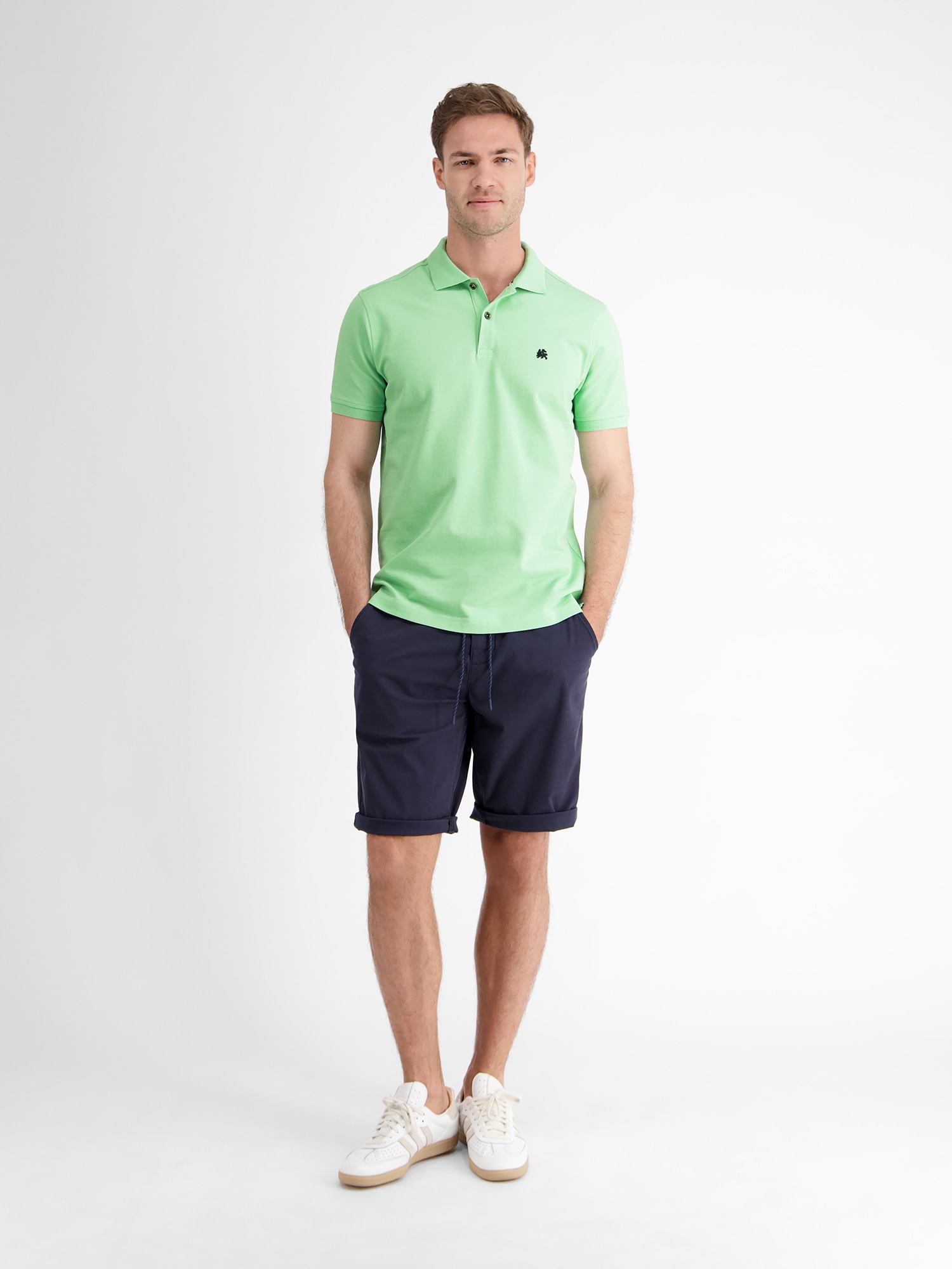 LERROS Poloshirt »LERROS Basic Poloshirt für Herren, unifarben«