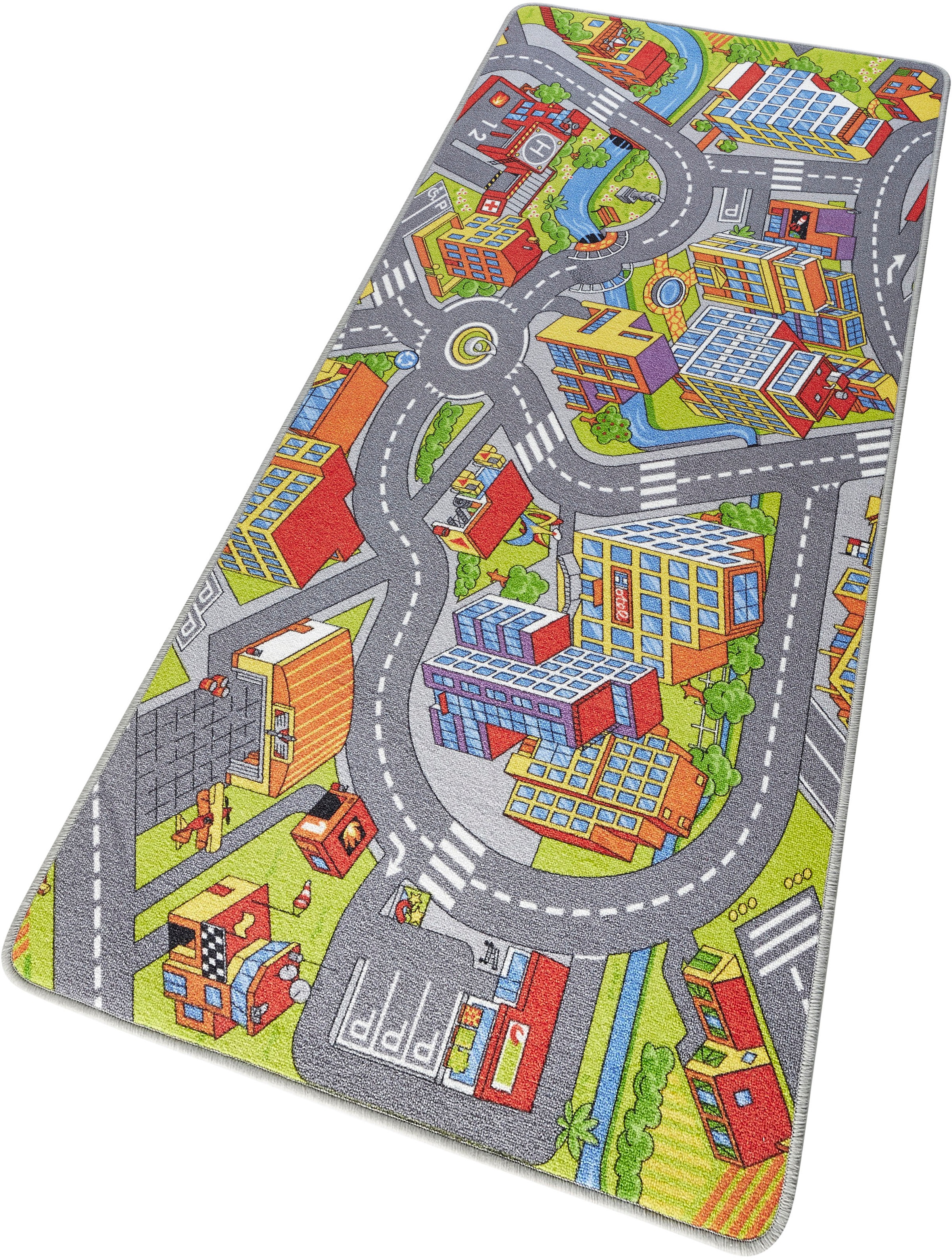 HANSE Home Kinderteppich »Smart City«, rechteckig, 0,65 mm Höhe, Kurzflor, Kinderteppich, Rutschfest, Spielteppich, Kinderzimmer