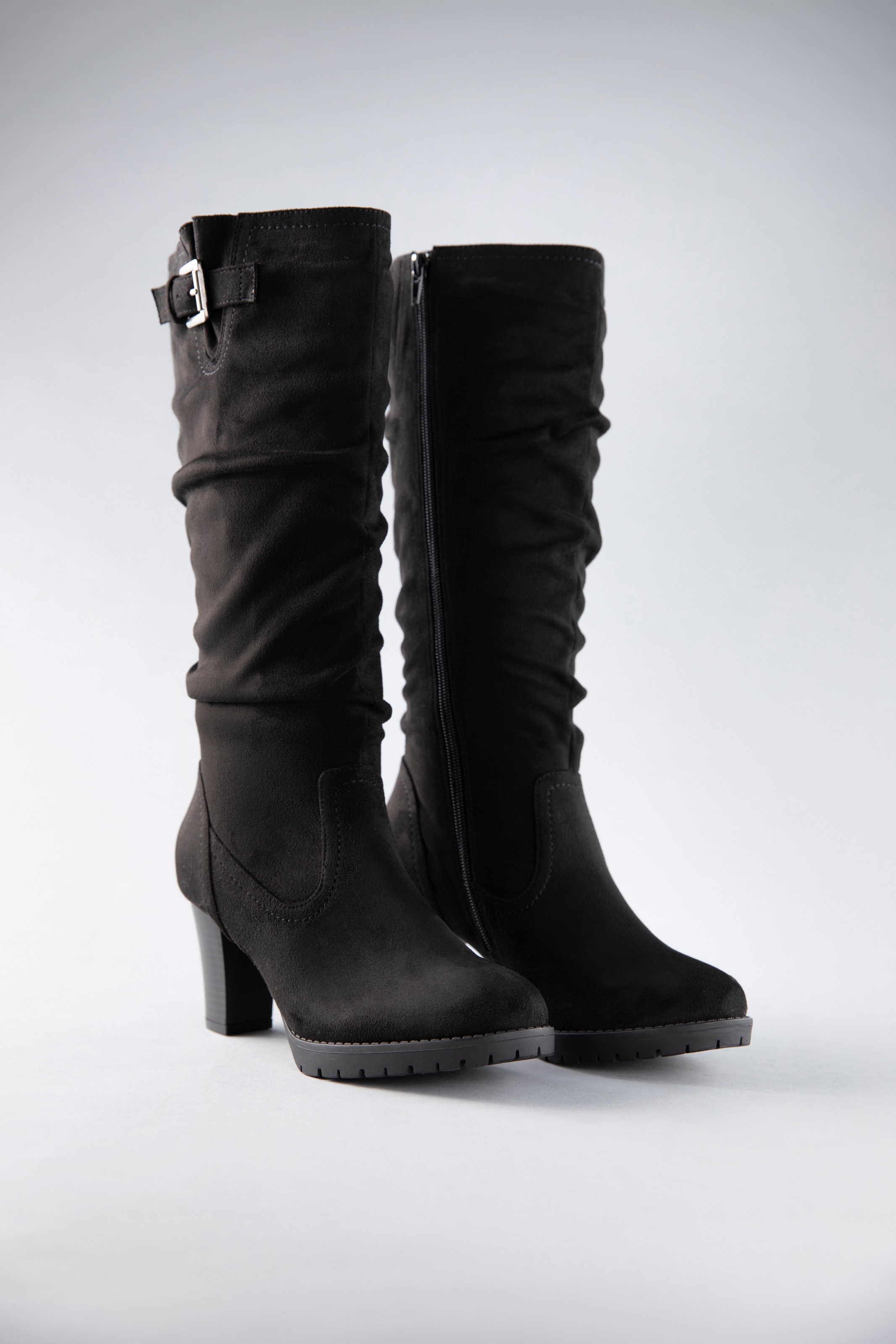 Aniston SHOES Stiefel, mit Raffungen am slouchy Schaft - NEUE KOLLEKTION