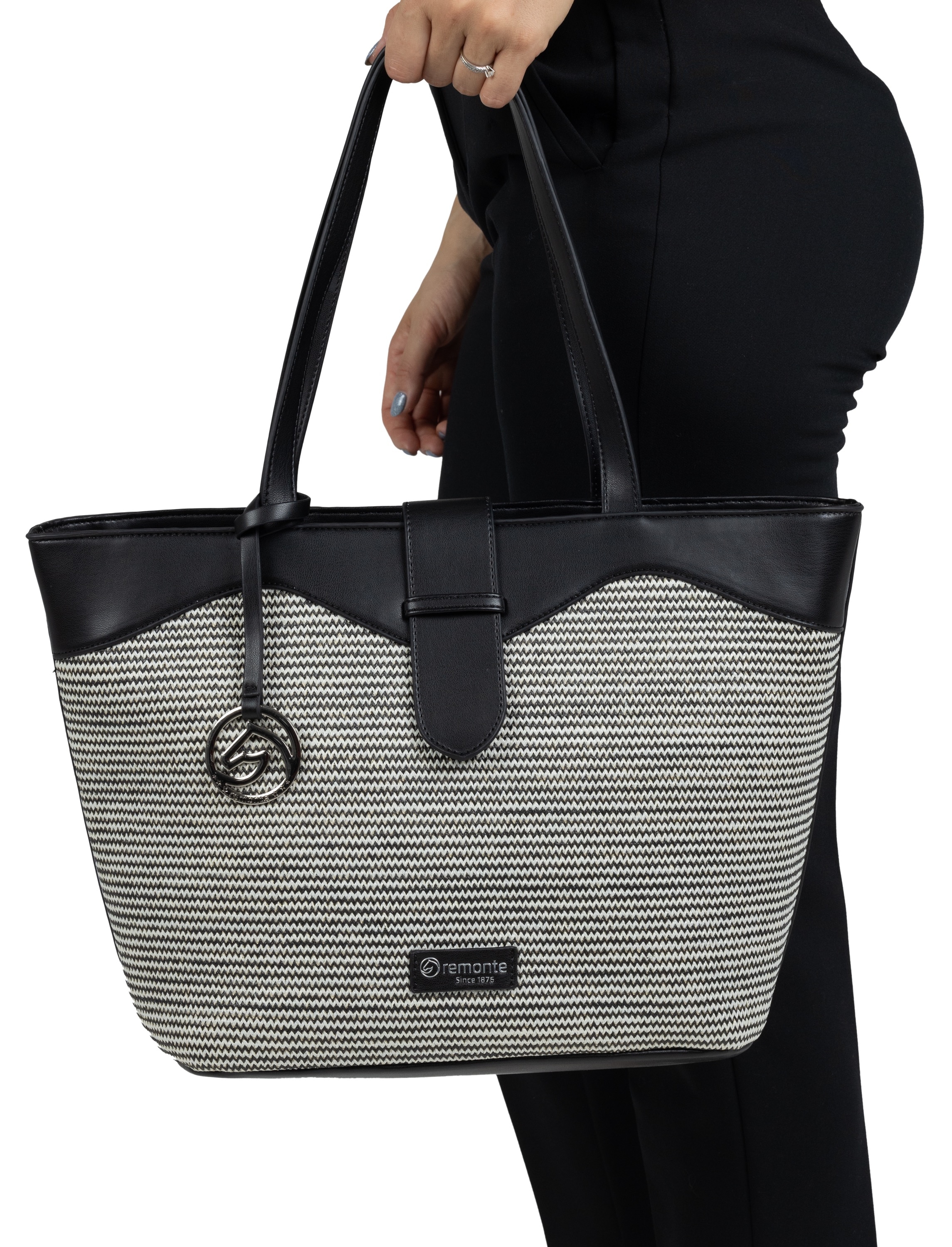 Remonte Shopper, Damen-Henkeltasche, Schultertasche mit Logo-Anhänger