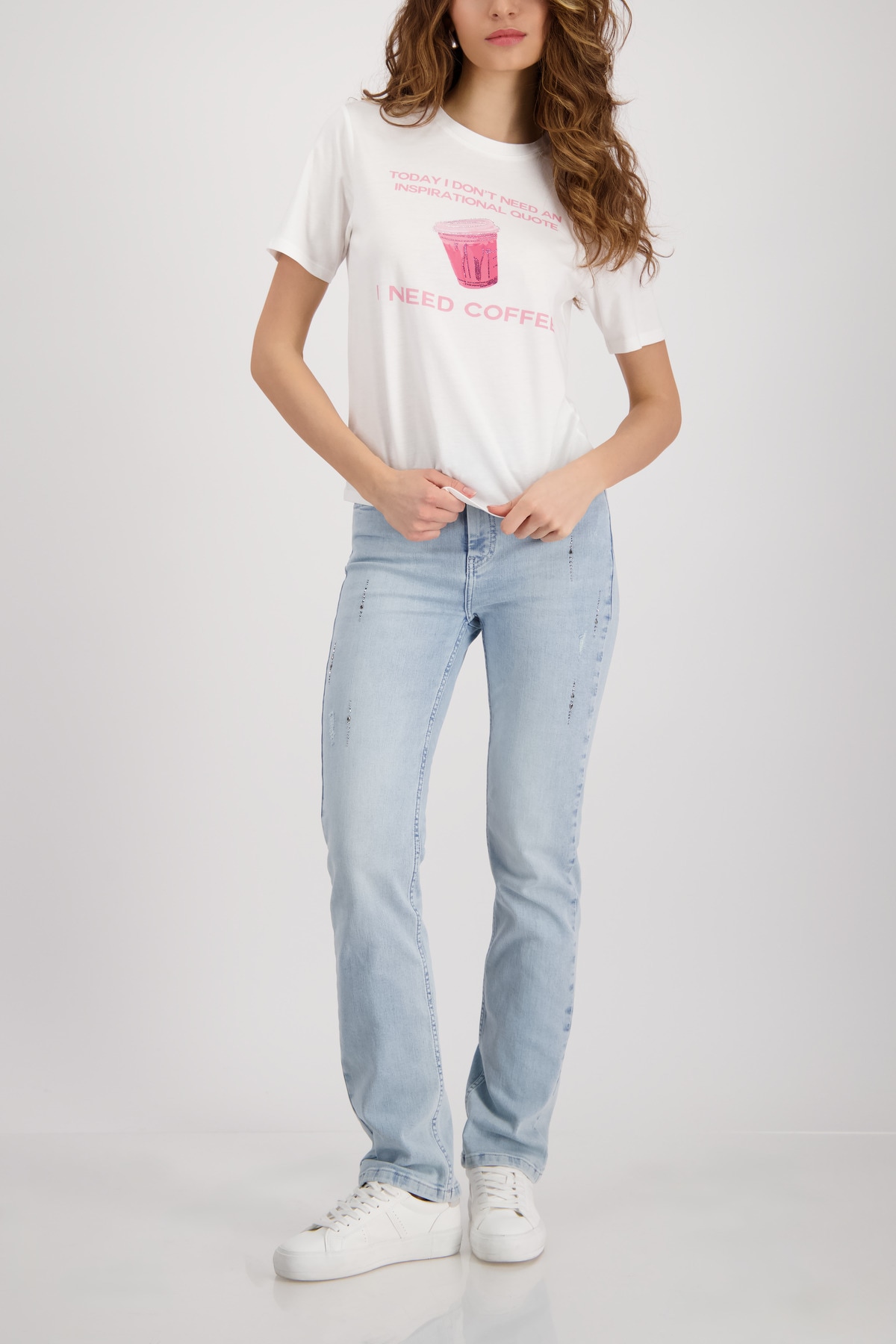 Monari T-Shirt »Shirt Coffee to go« Regular fit mit Print