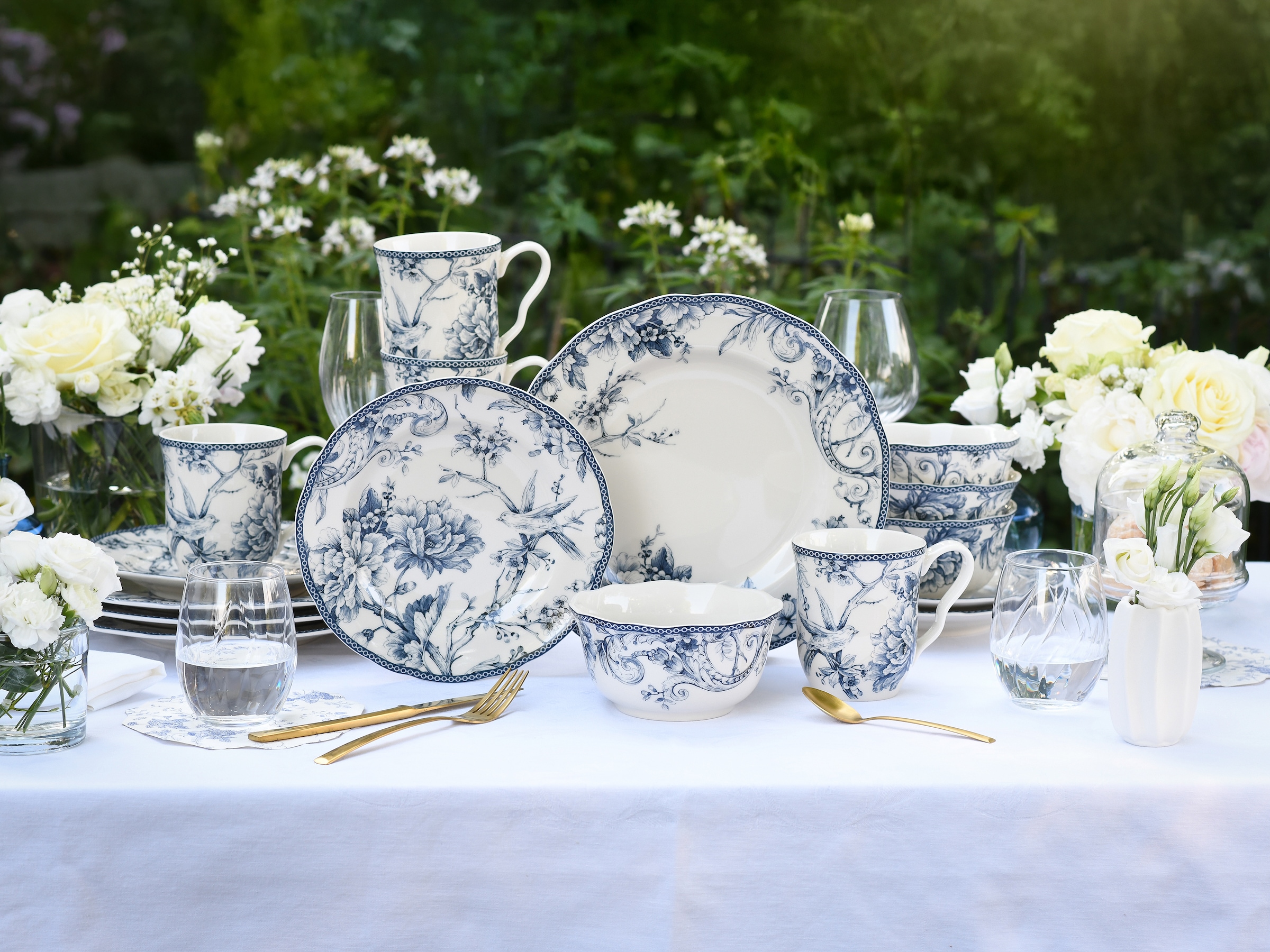 CreaTable Kombiservice »Adelaide, Service 16-tlg.« Nostalgischer Vintage Dekor, Elegante Form