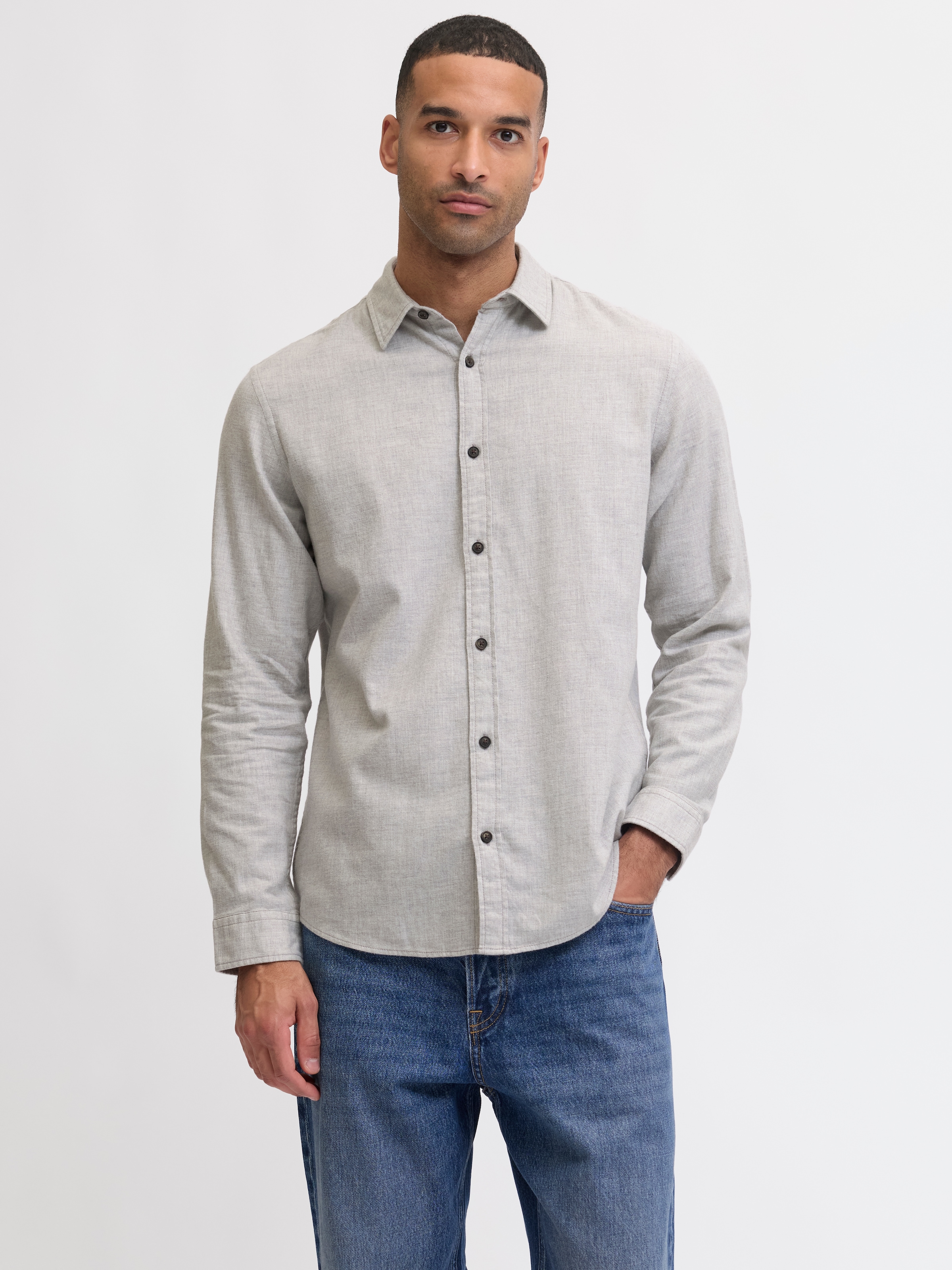 Jack & Jones Langarmhemd »JJECLASSIC MELANGE SHIRT L/S NOOS«