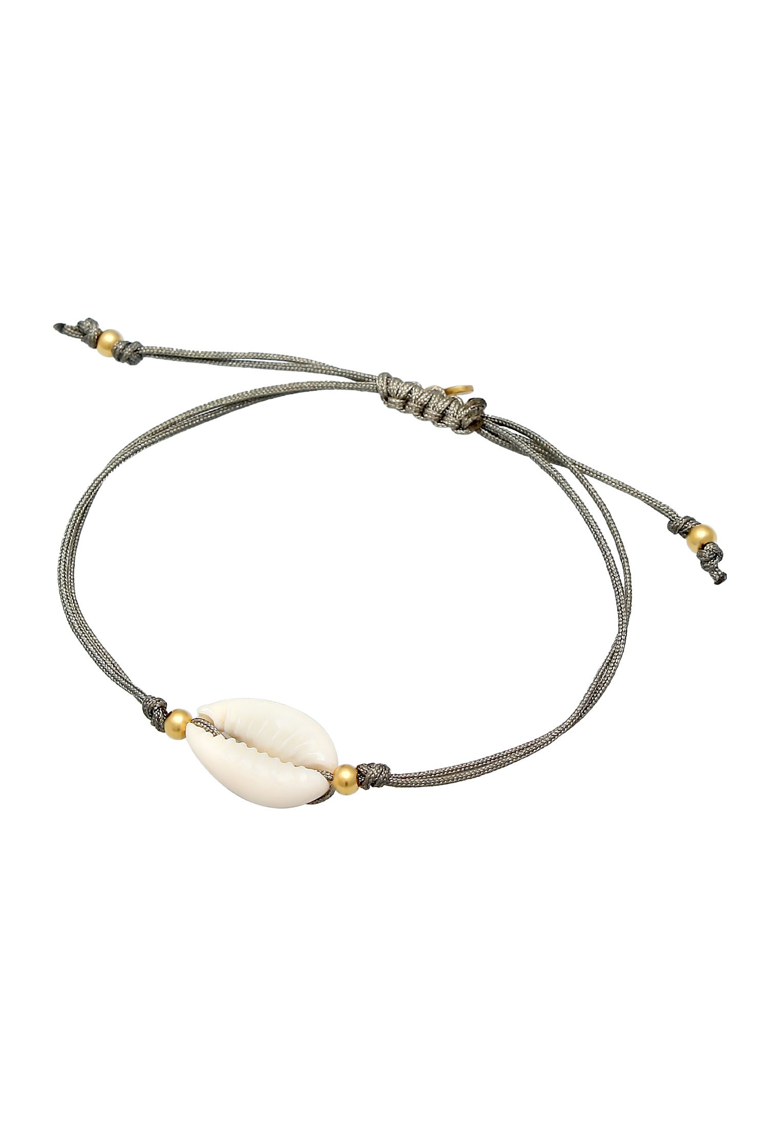 Elli Armkette »Armband Kauri Muschel Meer Nylon Trend 925 Silber«