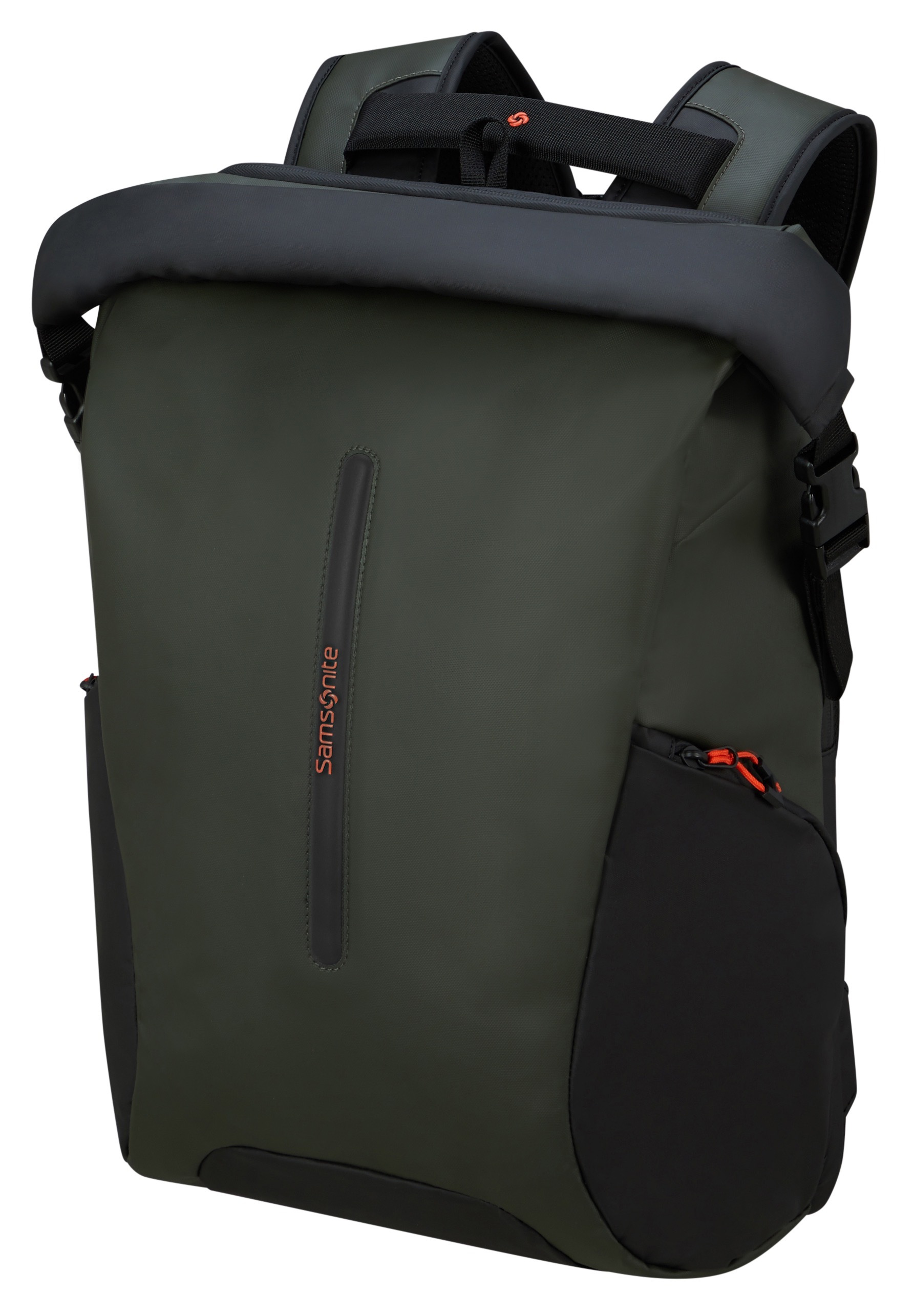 Samsonite Damen Reiserucksack »ECODIVER L« Freizeitrucksack Laptoprucksack Trolleyaufstecksystem Rolltop Backpack in grün, Größe B/H/T: 38 cm x 49...