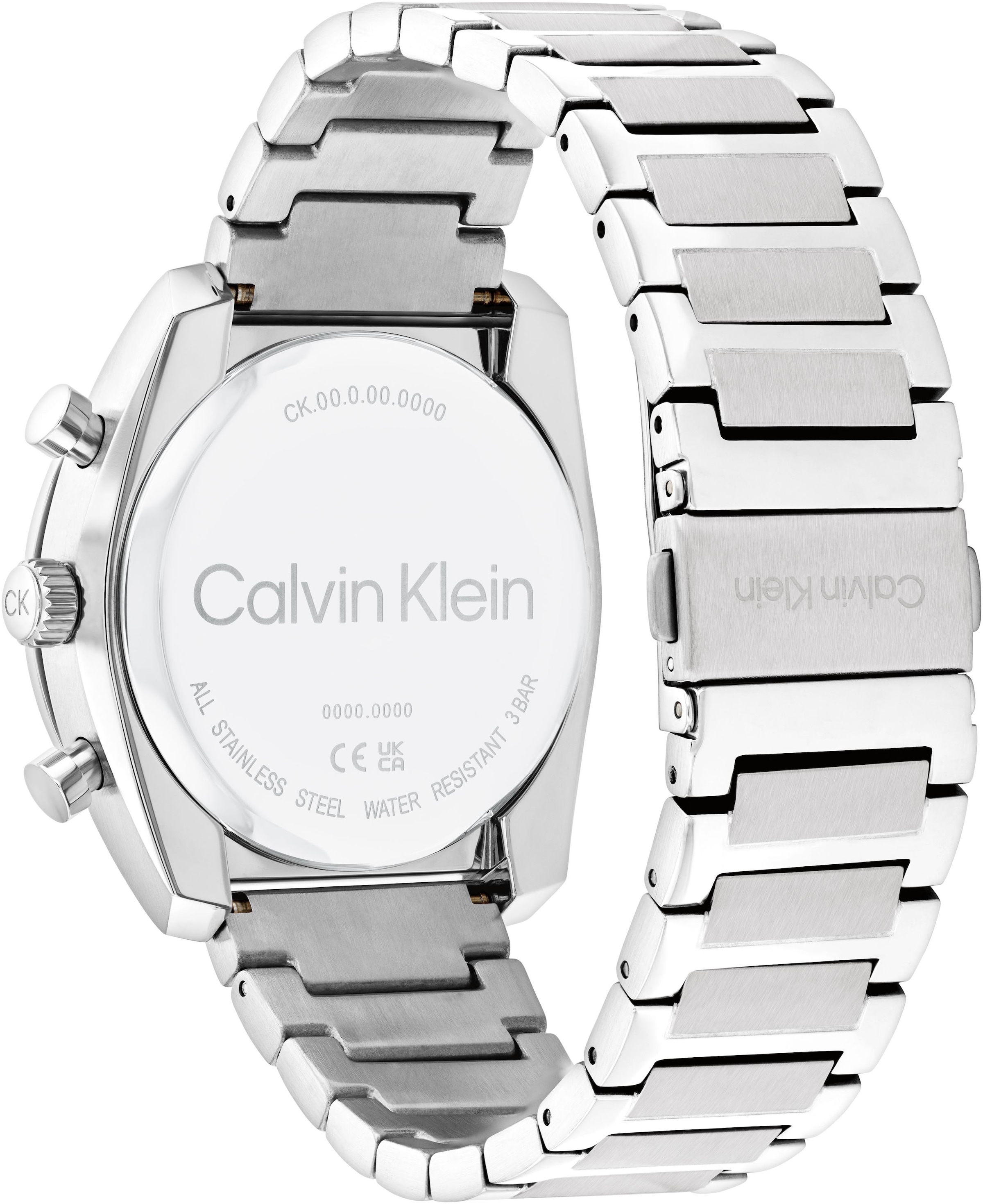 Calvin Klein Multifunktionsuhr »CK FLEX«, Armbanduhr, Quarzuhr, Herrenuhr, Tag, Wochentag, Edelstahlarmband