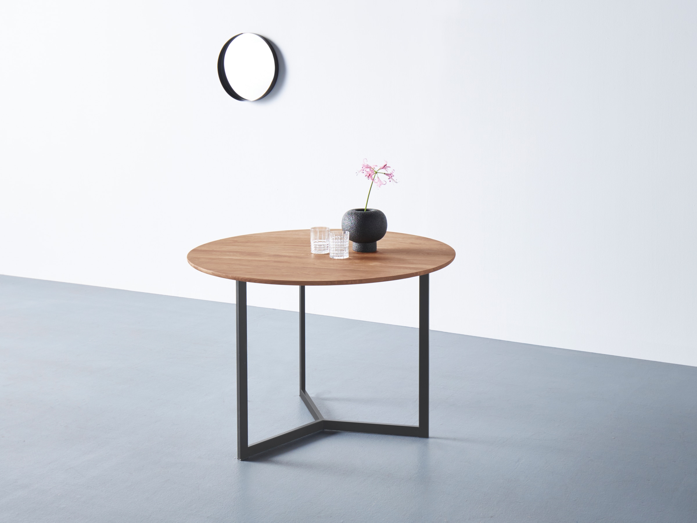 andas Esstisch, Tischplatte aus massiver OTTO FSC®- bei Gestell aus online Eiche, Metall Massivholz