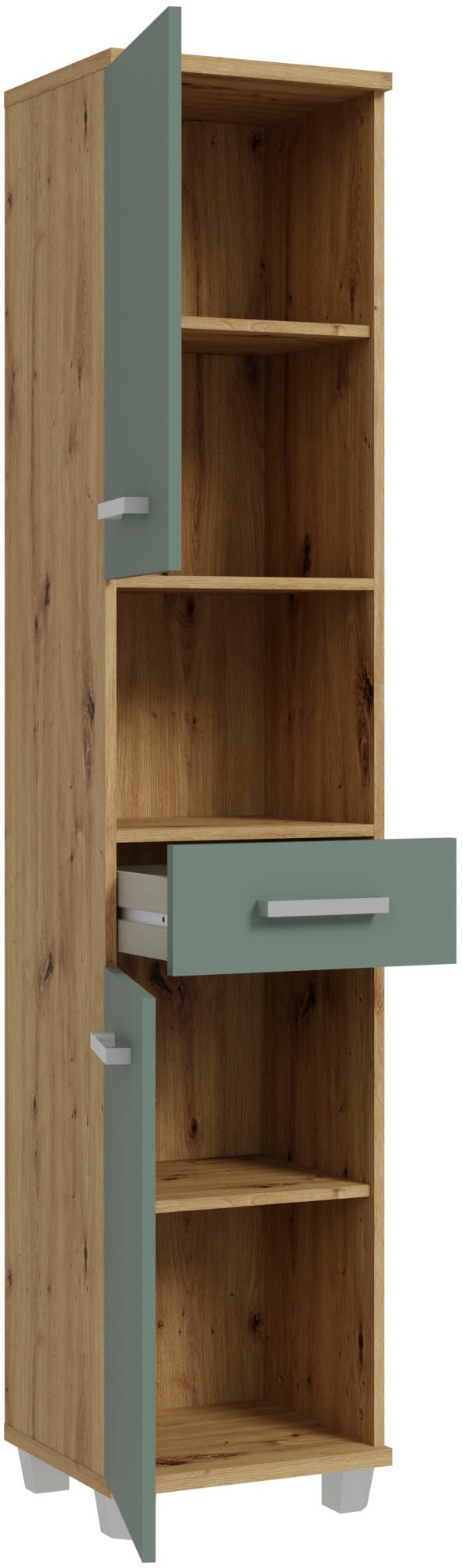 FORTE Hochschrank »Veris«, Hochschrank, Türanschlag wählbar, Metallgriffe, Stauraum