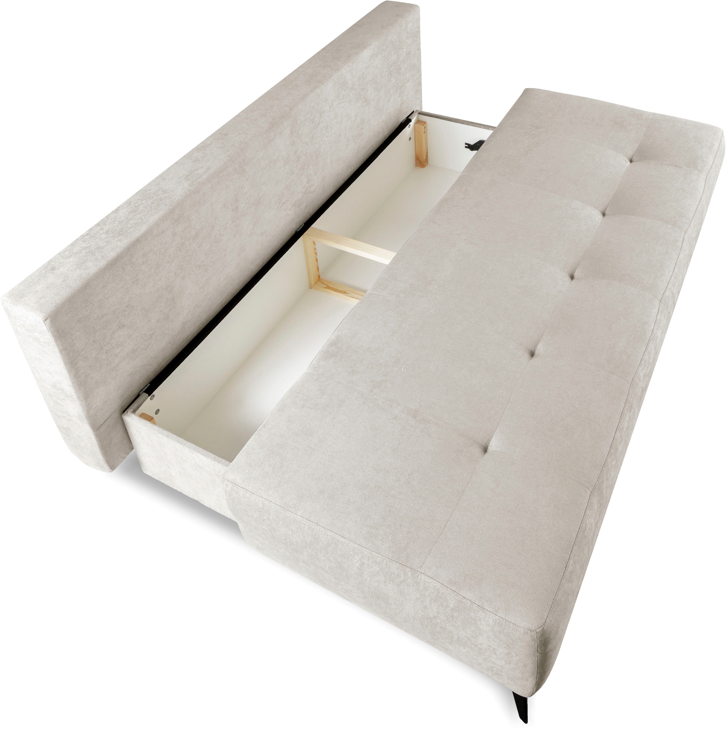 WERK2 Schlafsofa »Oakland Bettsofa Breite 206cm, Liegefläche 202/145cm,« 2-Sitzer Sofa & Schlafcouch mit Bettkasten