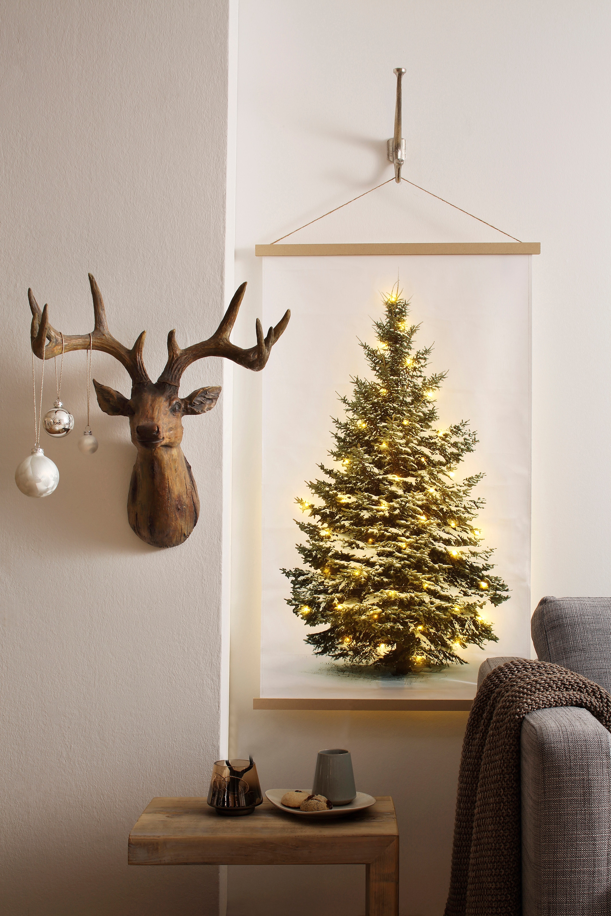 Home affaire LED-Bild St.), (1 107 bei cm Weihnachtsdeko«, »Wandbehang, ca. Weihnachten, Höhe bestellen OTTO