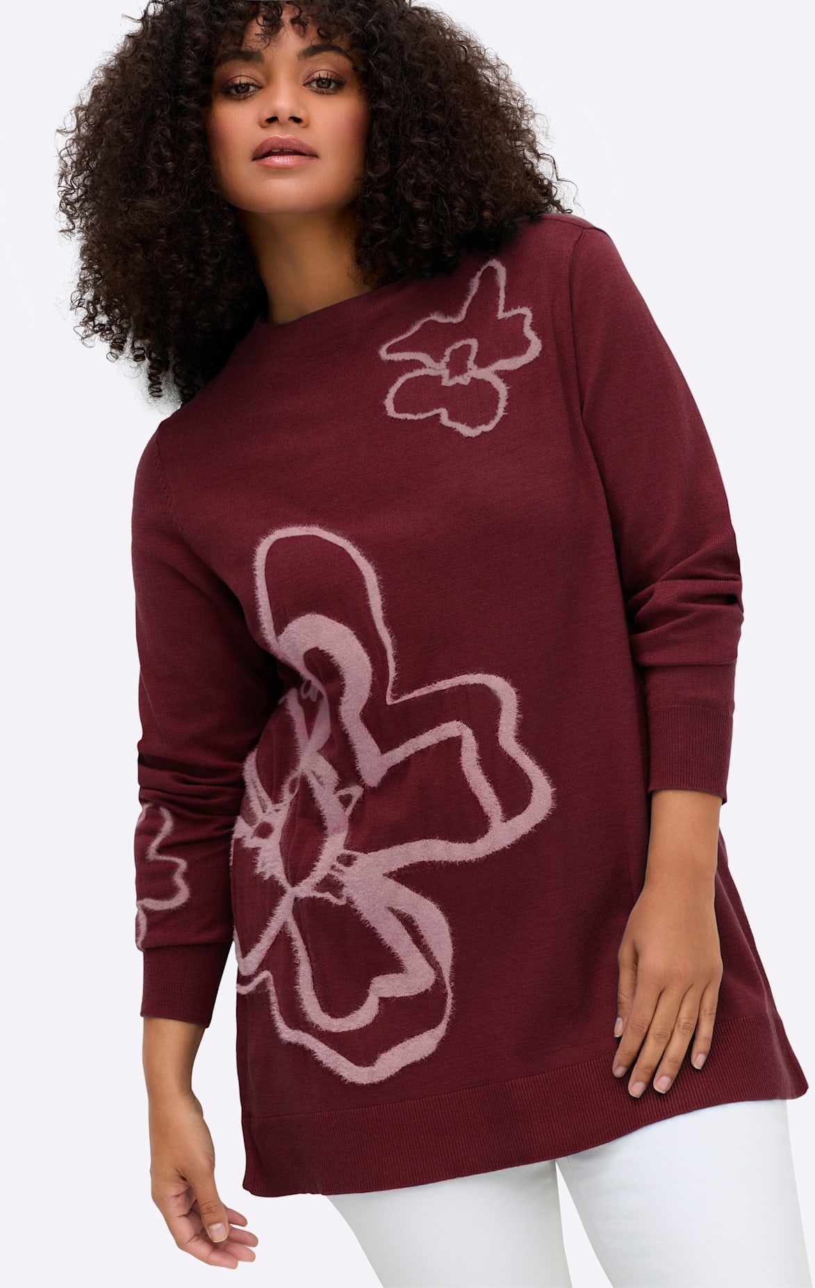 Sheego Jacquardpullover »Pullover«