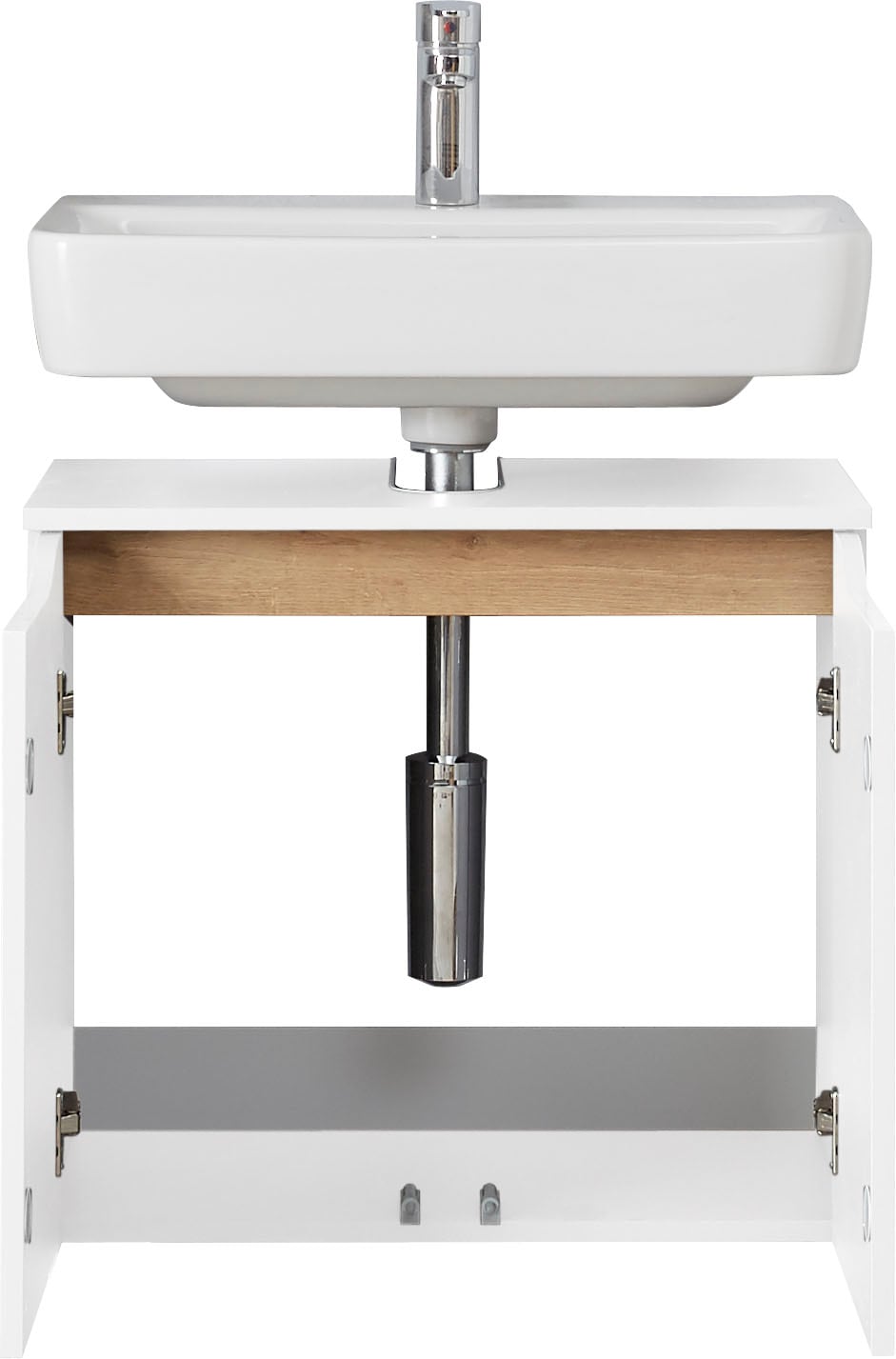 Saphir Badmöbel-Set »Quickset 5-teilig, Waschbeckenunterschrank mit LED-Spiegelschrank«, (5 St.), Unterschrank, Hängeschrank, Midischrank, inkl. Türdämpfer, 9 Türen