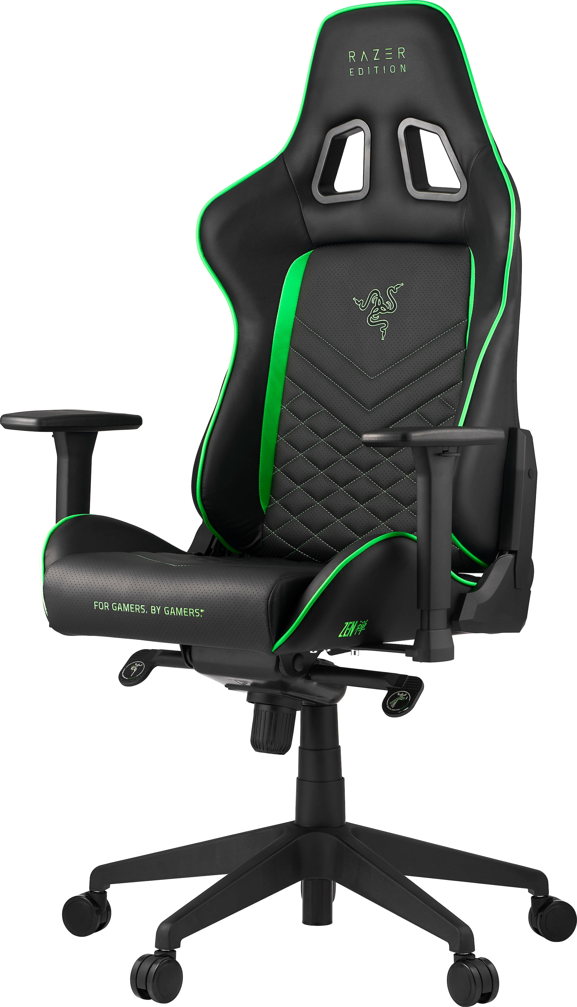 RAZER Gaming-Stuhl »Tarok Pro by Zen, PU Kunstleder«, 3D-Armlehnen, Lendenkissen und Kopfkissen, bis 130kg