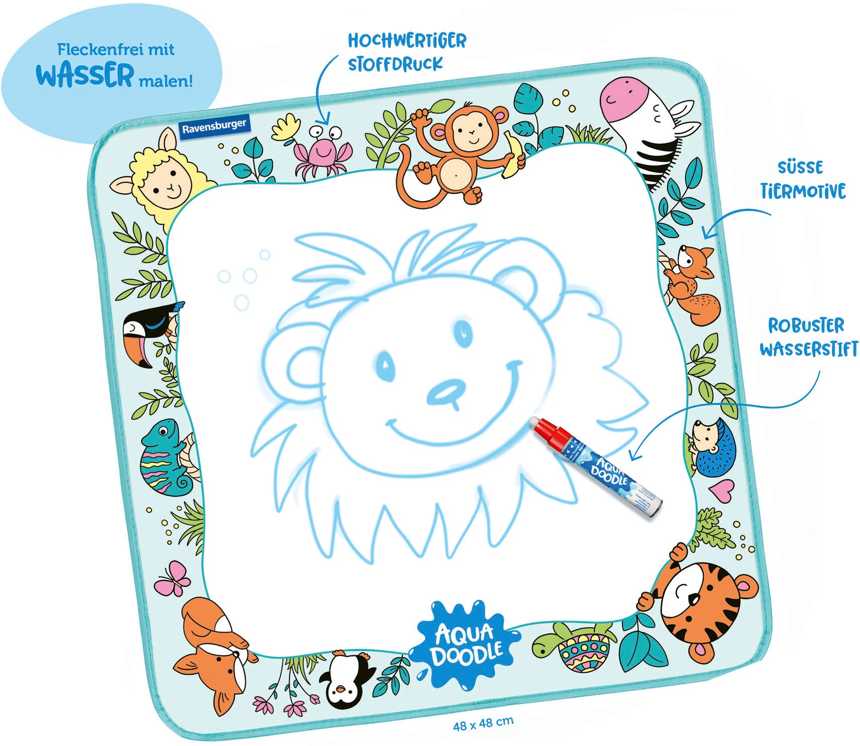 Ravensburger Kreativset »ministeps®, Aqua Doodle®, Animals«, Made in Germany