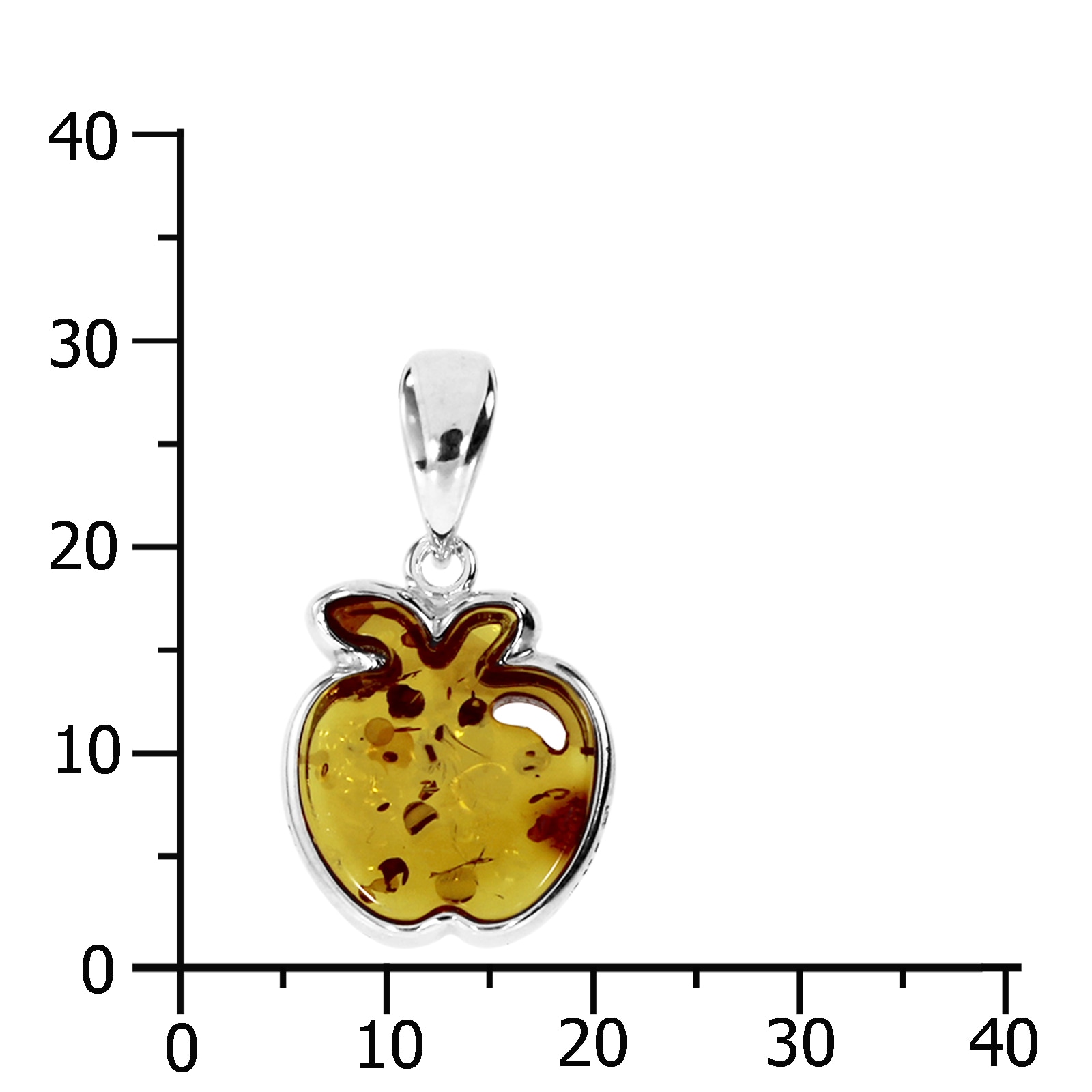 OSTSEE-SCHMUCK Kettenanhänger »- Apfel - Silber 925/000 - Bernstein«