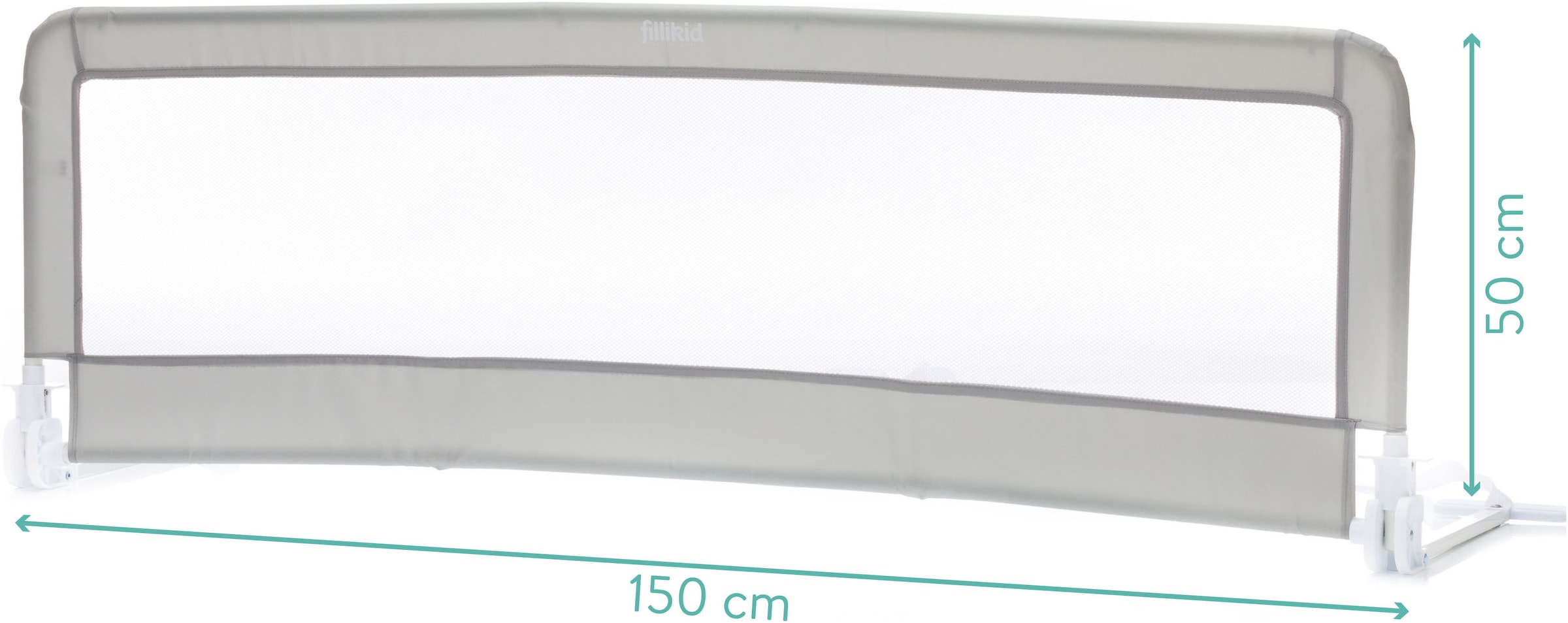 Fillikid Bettschutzgitter »grau, 150/50  cm«
