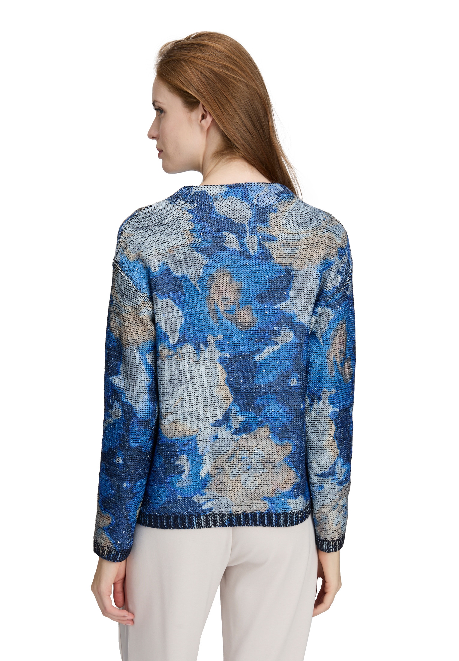 Betty Barclay Rundhalspullover »Grobstrick-Pullover mit Print«