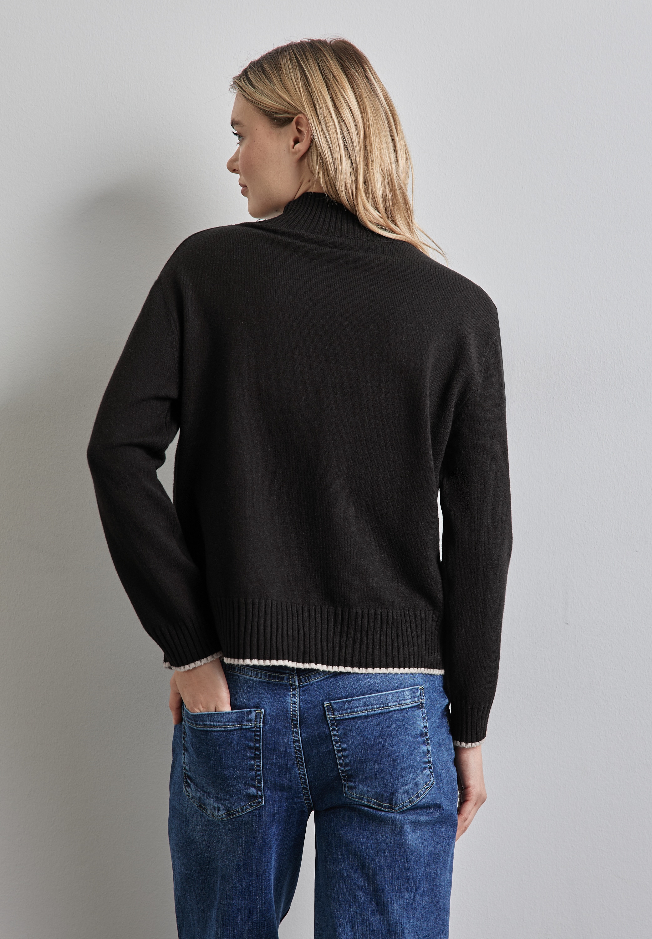 STREET ONE Strickpullover, mit Stehkragen