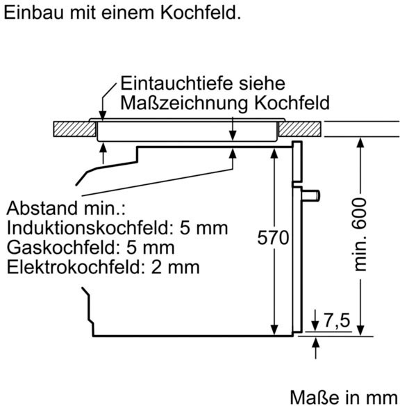 BOSCH Einbaubackofen Serie 4 »HRA534BS0«, mit Teleskopauszug nachrüstbar, ecoClean