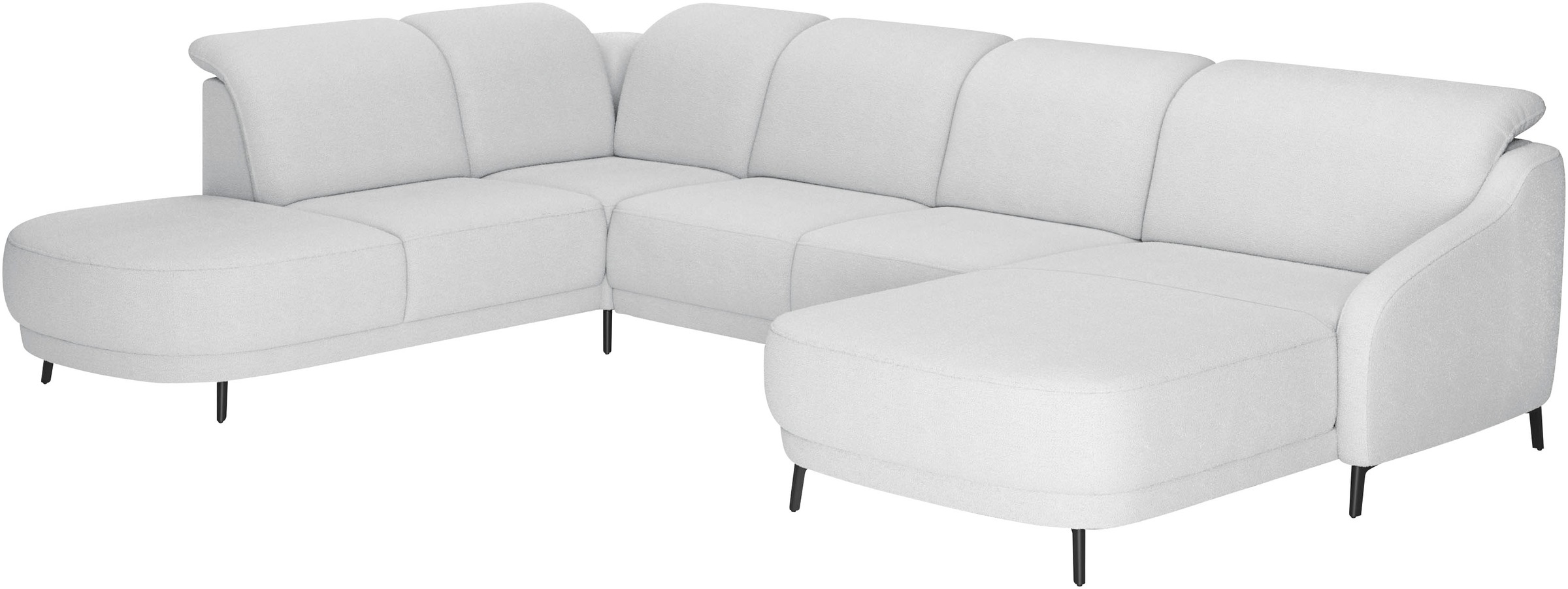 sit&more Wohnlandschaft »Blues U-Form«, inkl. Kopfteilverstellung, wahlweise mit Klapptisch und USB