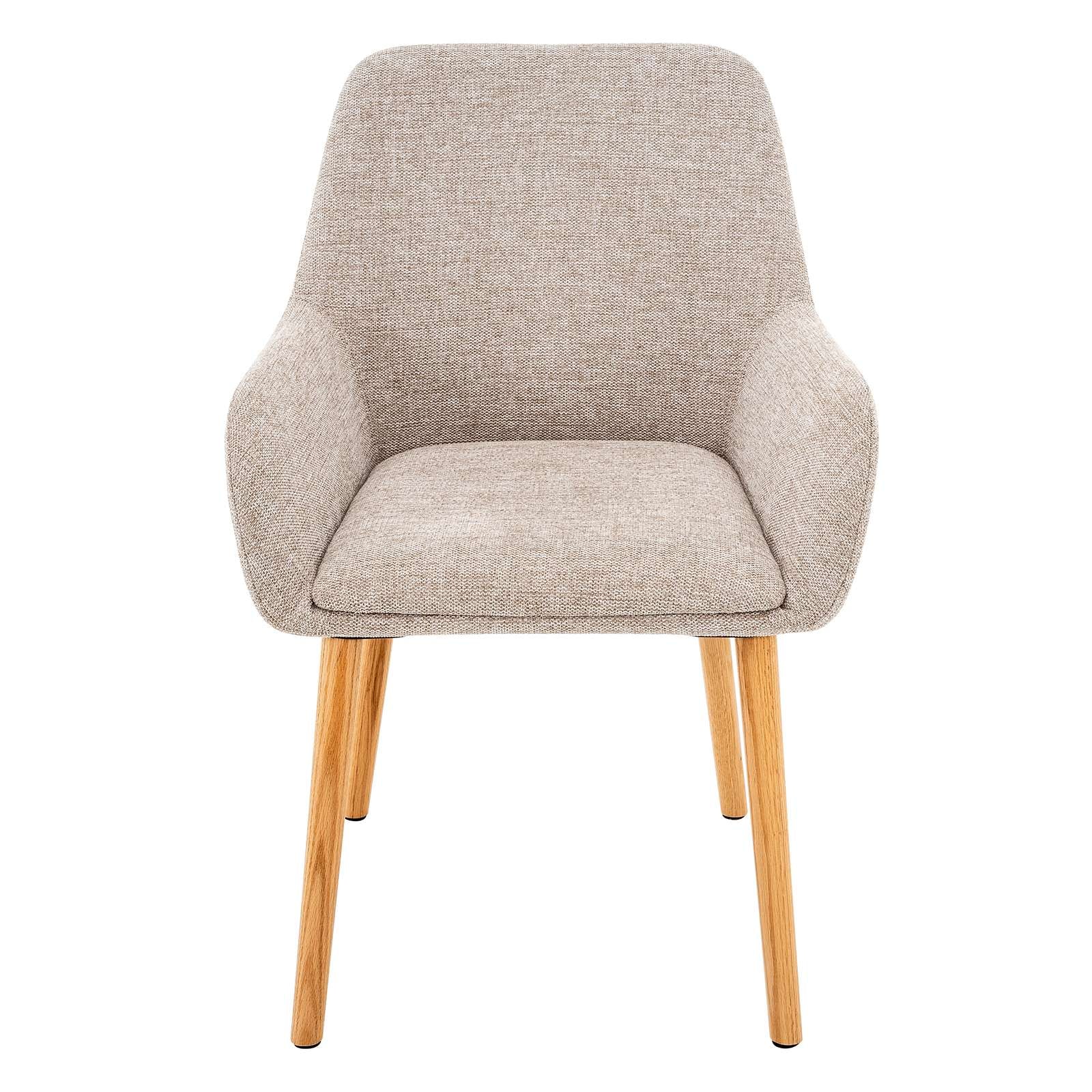 OTTO home Esszimmerstuhl »Evinnia« (Set) 2 Stk.massive Eichenholzbeine, pflegegleicher Webstoff, Sitzhöhe 48 cm