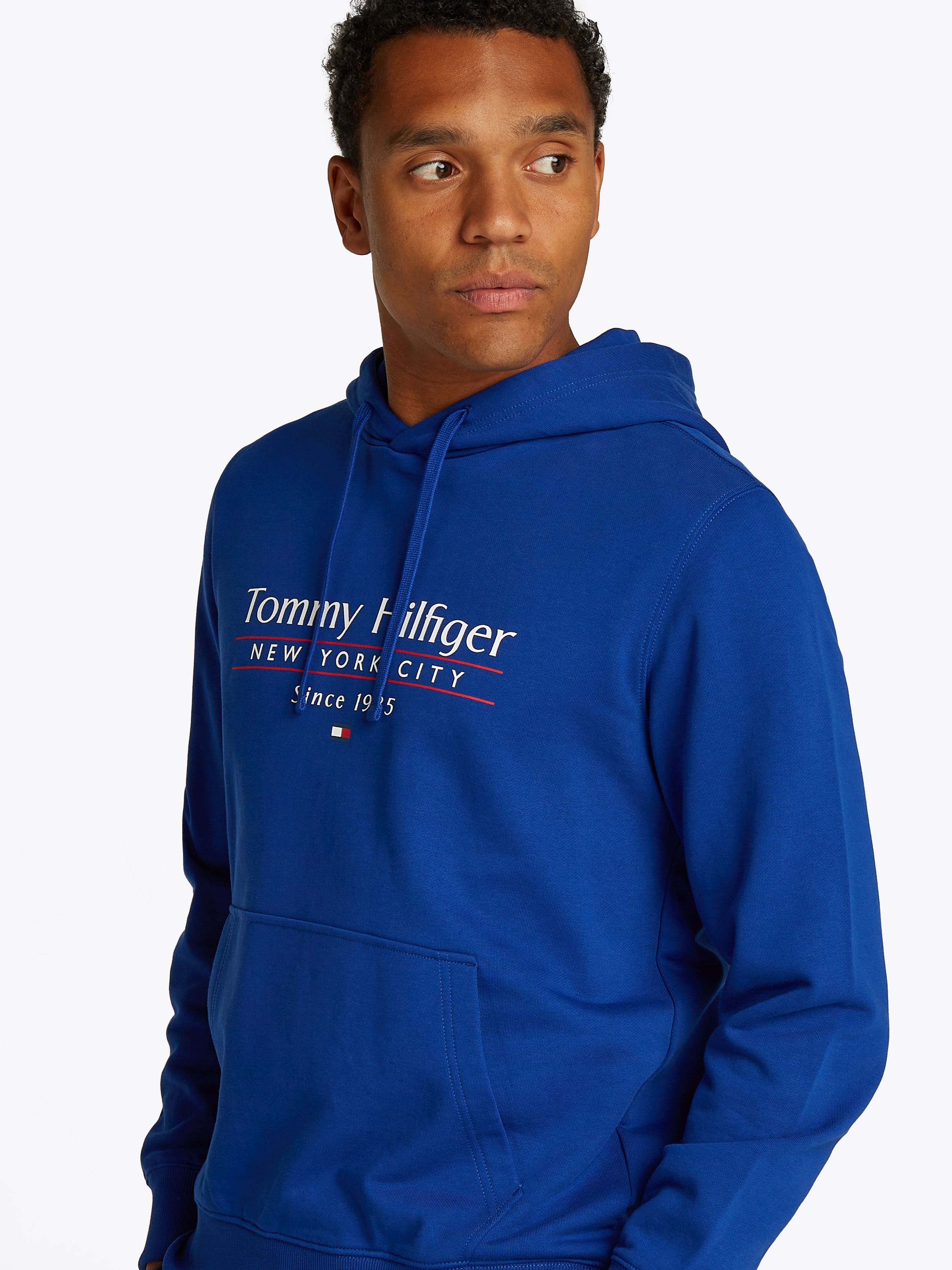 Tommy Hilfiger Hoodie »HILFIGER CENTER STACK HOODY«, mit großem mehrfarbigen Print
