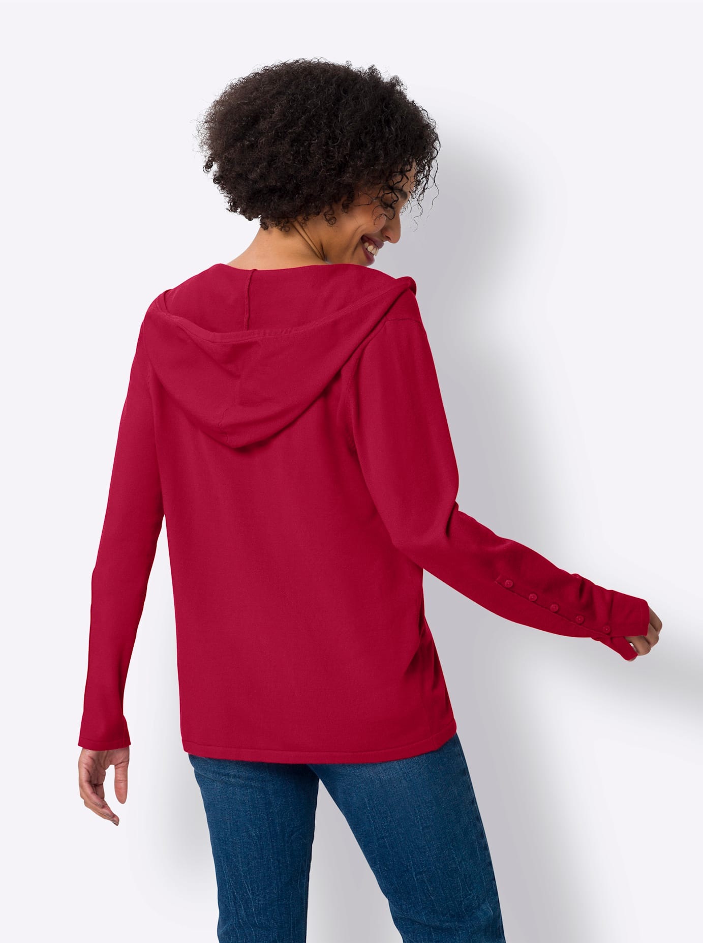 heine Kapuzenstrickjacke