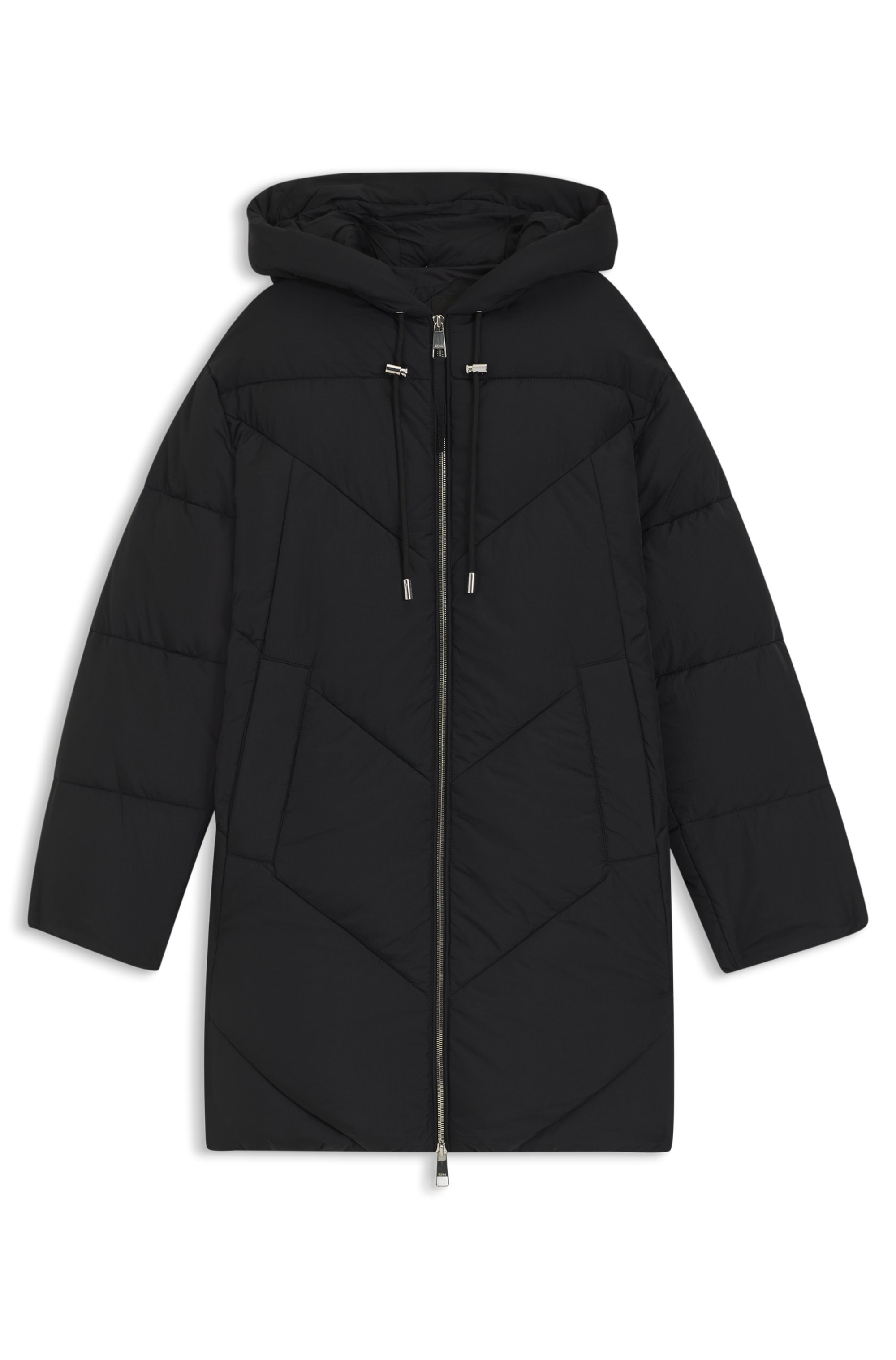 BOSS ORANGE Steppmantel »Piapolly Premium Damenmode«, mit Kapuze, Chevron-Steppung
