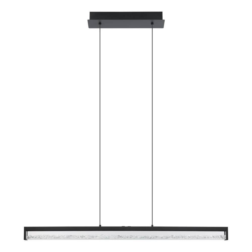 EGLO Hängeleuchte »CARDITO 1«, 6 flammig, Leuchtmittel LED-Modul | LED fest integriert, Pendelleuchte, Metall in Schwarz mit klaren Glas-Kristallen, dimmbar