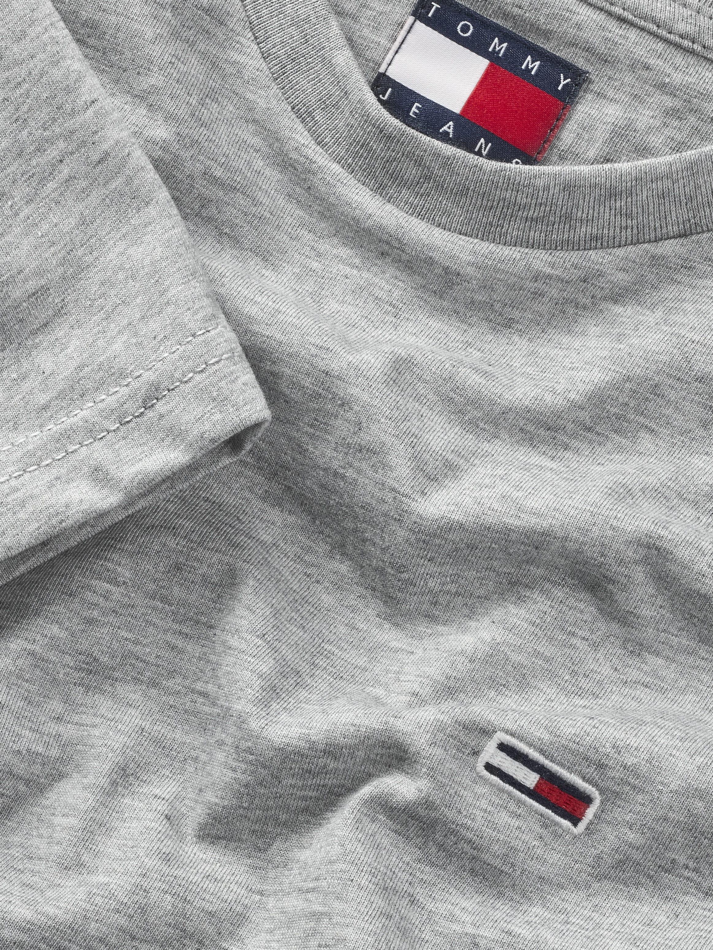 Tommy Jeans T-Shirt »TJM XSLIM JASPE HTR TEE EXT«, Mit Rundhalsausschnitt