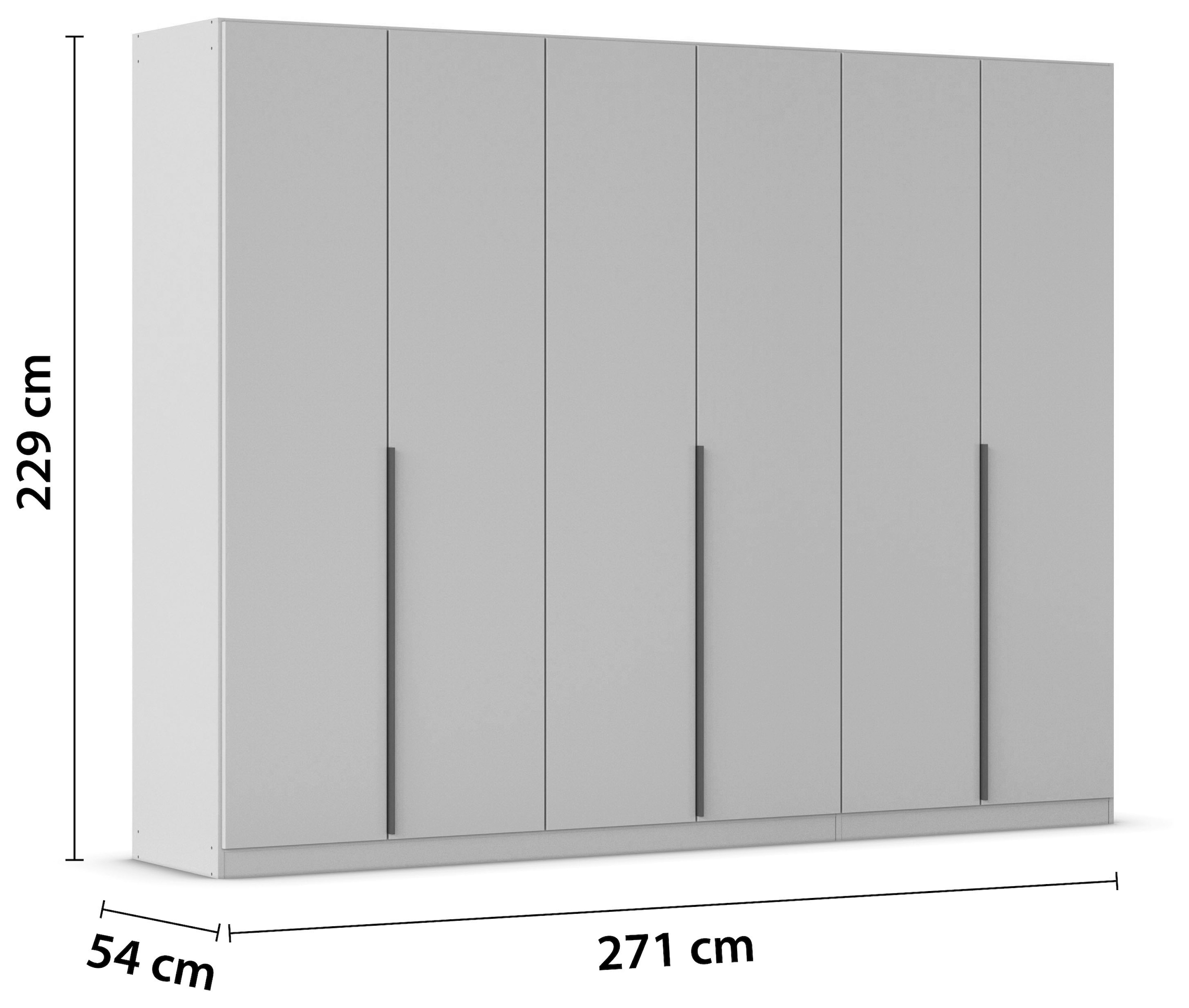 rauch Drehtürenschrank »Kleiderschrank Schrank Garderobe AGORDO TOPSELLER Schlafzimmer«, (in zwei Griff-Farben, Breiten 91-360 cm, Dekor- oder Hochglanzfront), durchdachte Innenausstattung, in 7 Breiten und 2 Höhen MADE IN GERMANY