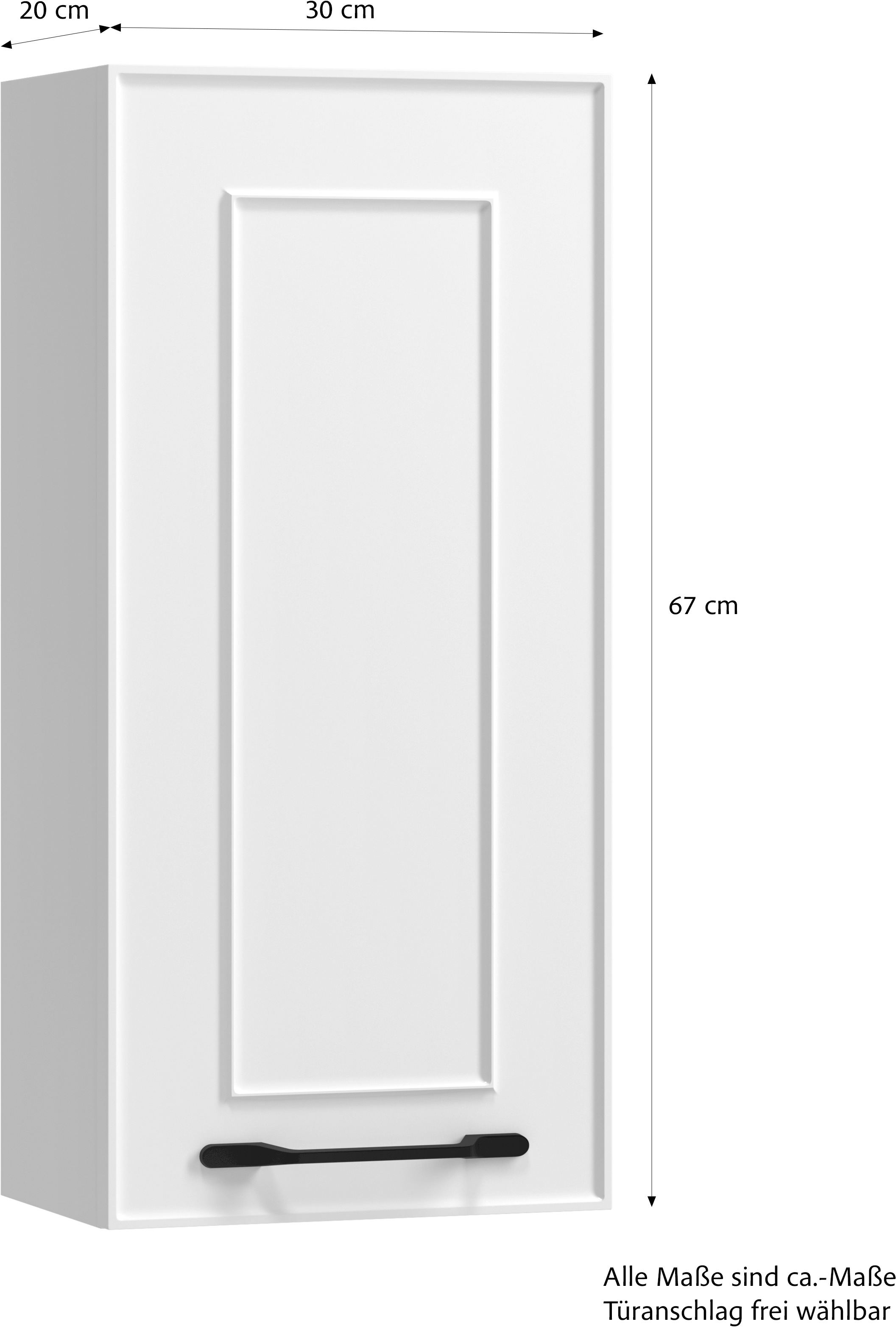 welltime Hängeschrank »CADIZ, gedämpfte Scharniere«