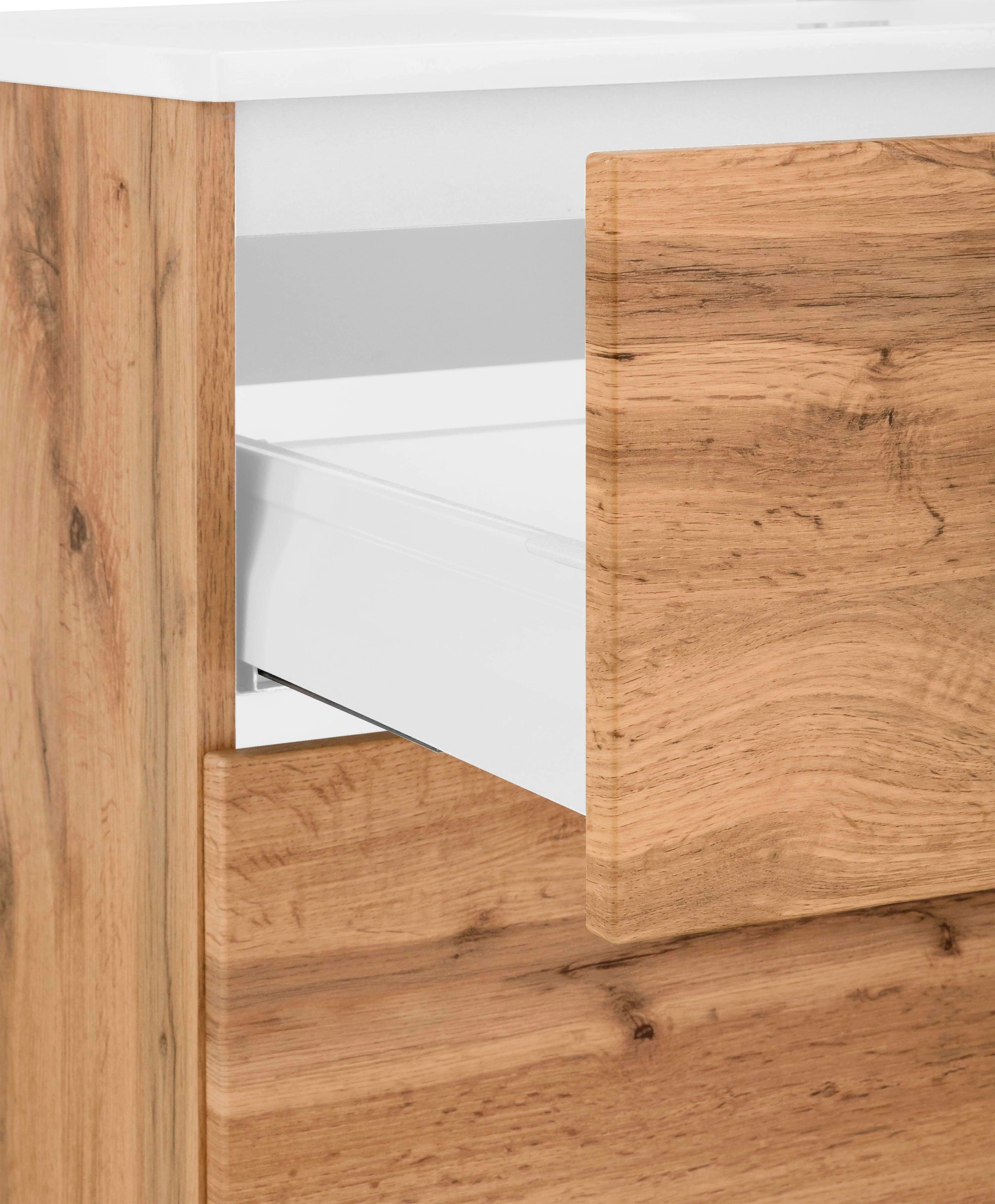welltime Waschbeckenunterschrank »Soria«, Badmöbel Waschtisch inkl. Waschbecken, Breite 100 cm