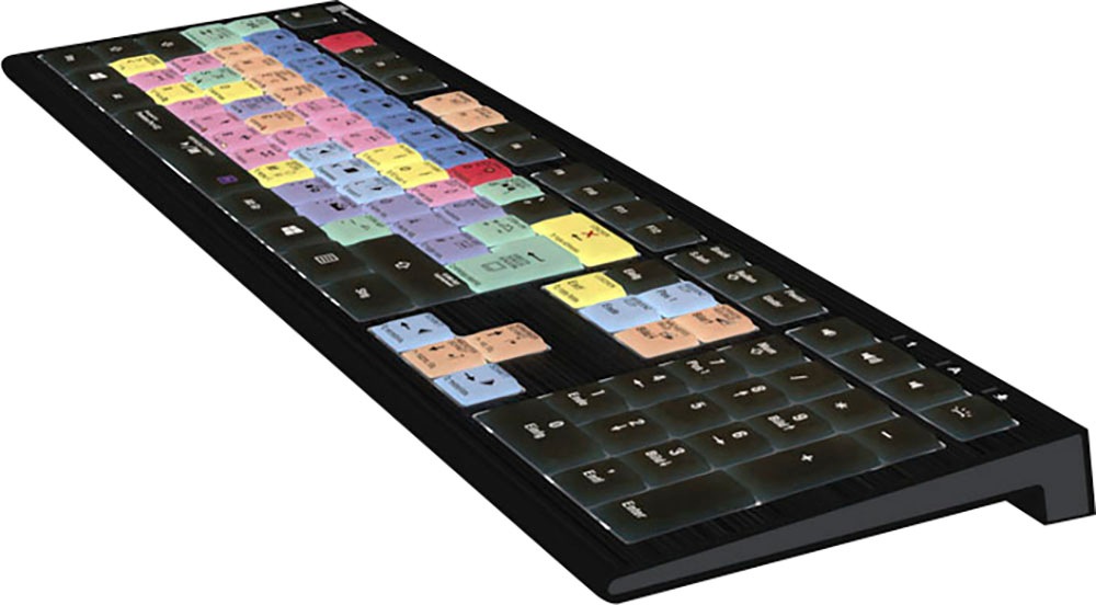 Logickeyboard Tastatur »Adobe Premiere Pro CC Astra 2 DE (PC)«, (Ziffernblock-USB-Hub)