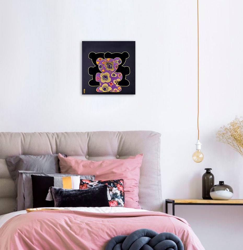 queence Leinwandbild »Bears IX«, Bär-Bären-Kunst, (1 St.), Premium-Leinwandstoff, Handarbeit aus Deutschland