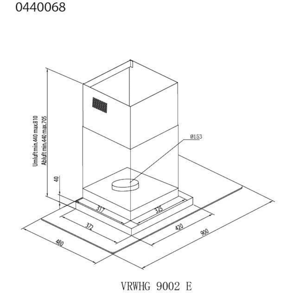 vonReiter Wandhaube »VRWHG 9002 E«, Serie VRWH