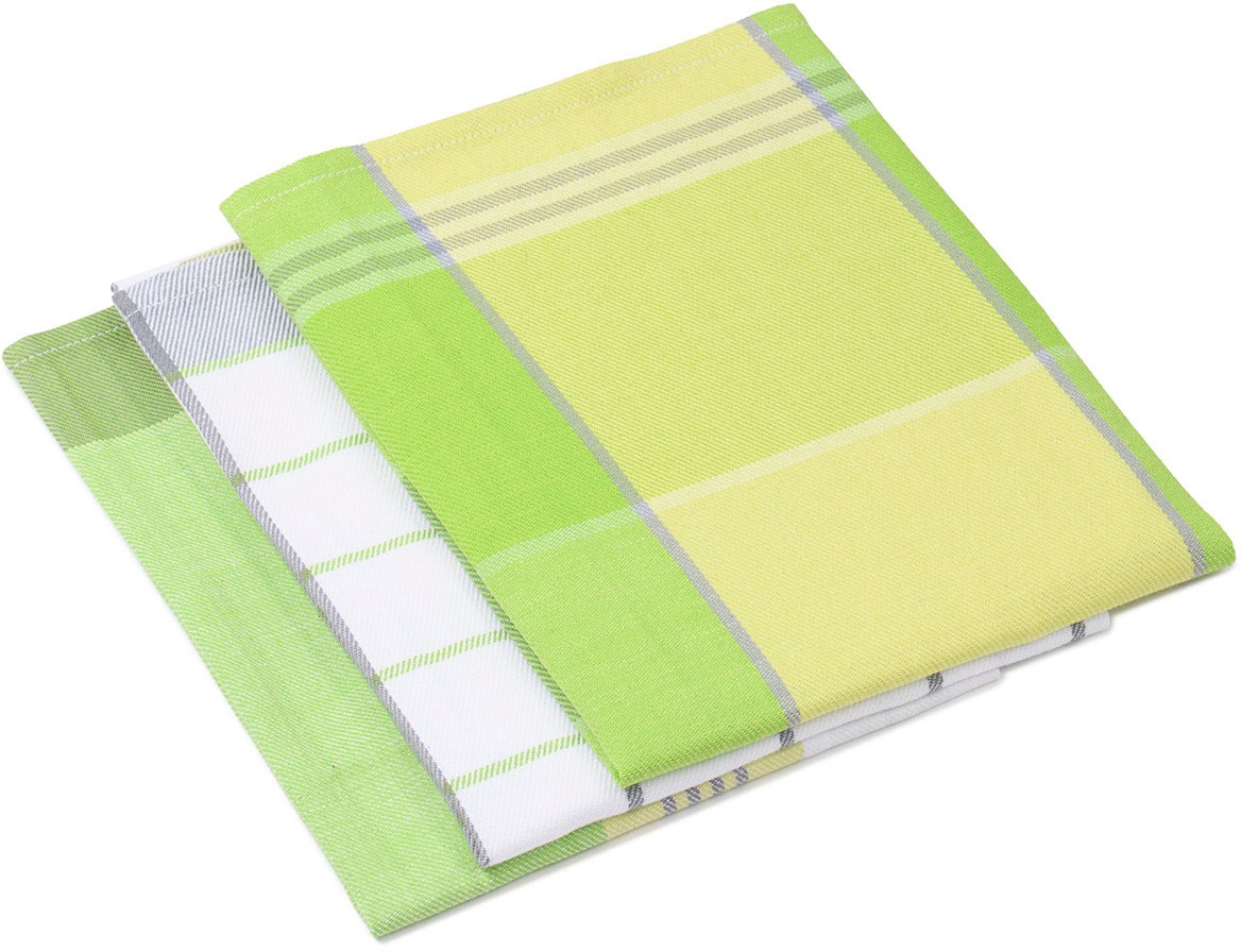 Gözze Geschirrtuch »Geschirrtücher, Des. 60058«, (Set, 3 tlg.), Maß: 50 x 70 cm, Set: 2x kariert und 1x gestreift