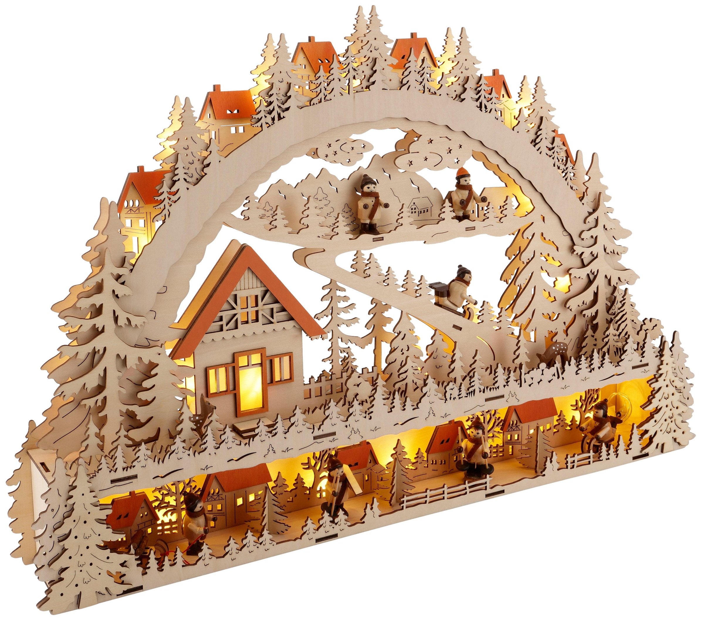 Home affaire Schwibbogen Weihnachtsdeko«, »LED bei mit cm OTTO 64 Winterlandschaft Breite bestellen Podest