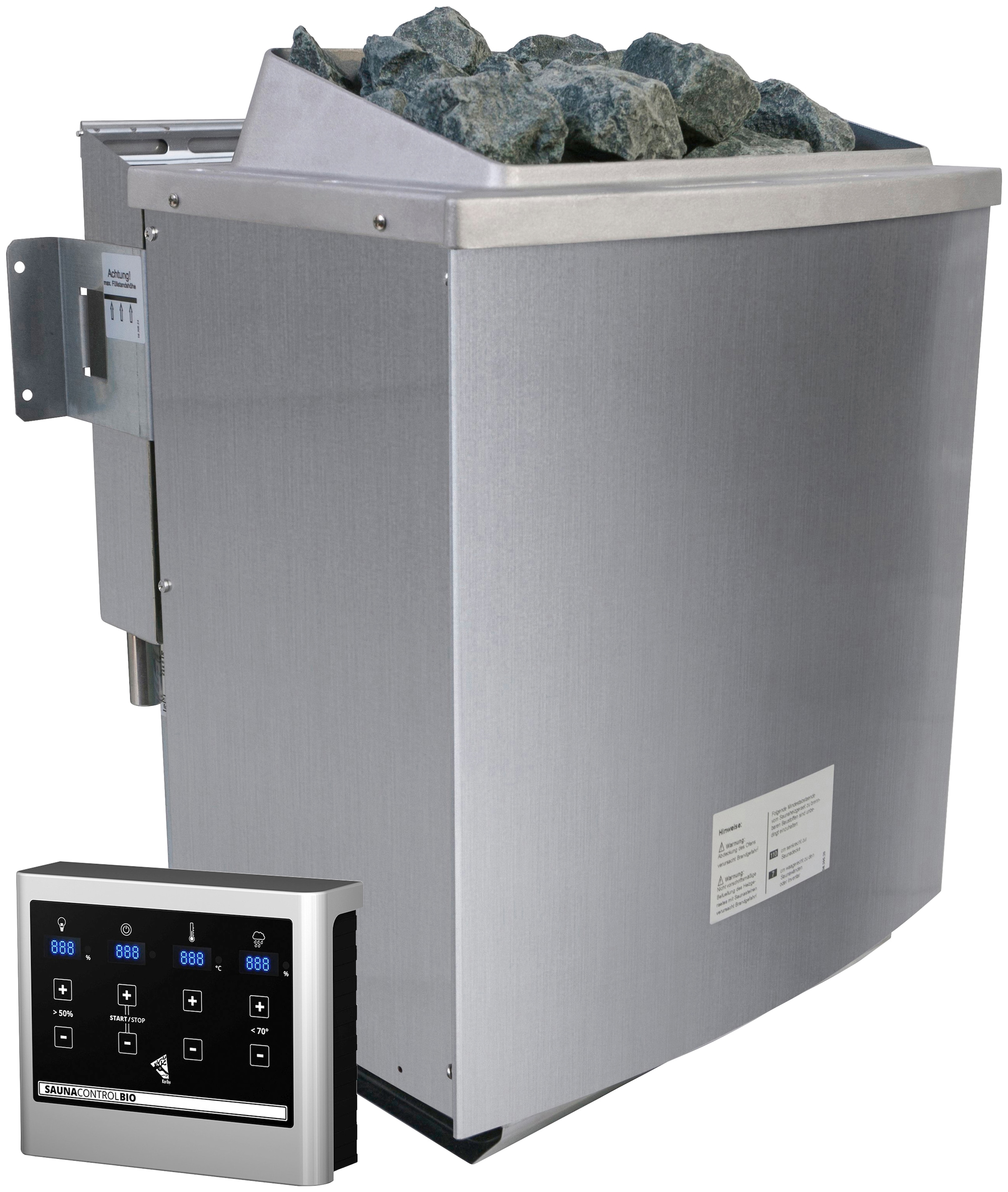 welltime Sauna »Josie«, 9-kW-Bio-Ofen mit ext. Steuerung