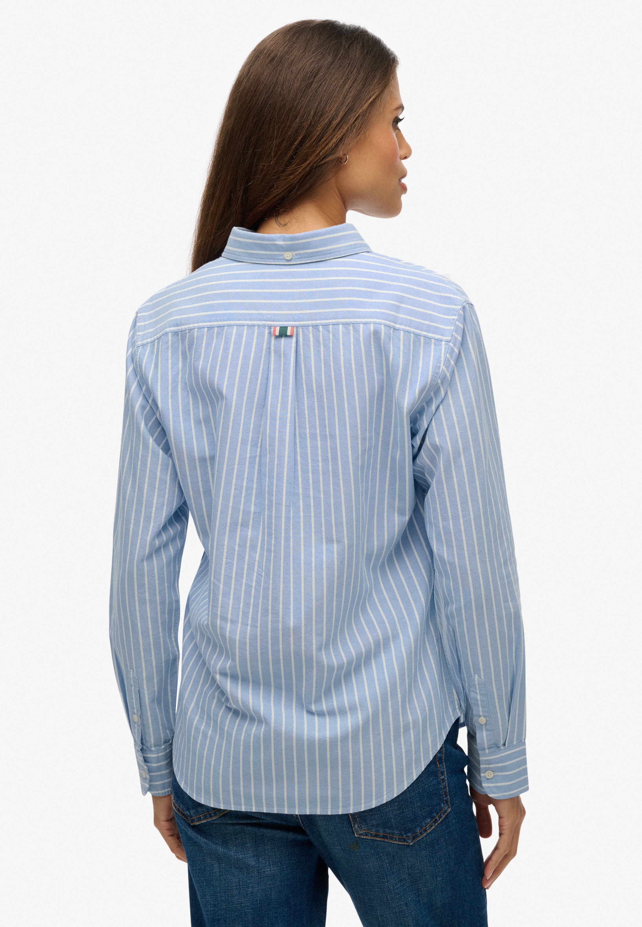 Superdry Hemdbluse »SLIM OXFORD BD L/S SHIRT« Baumwolle, slim fit