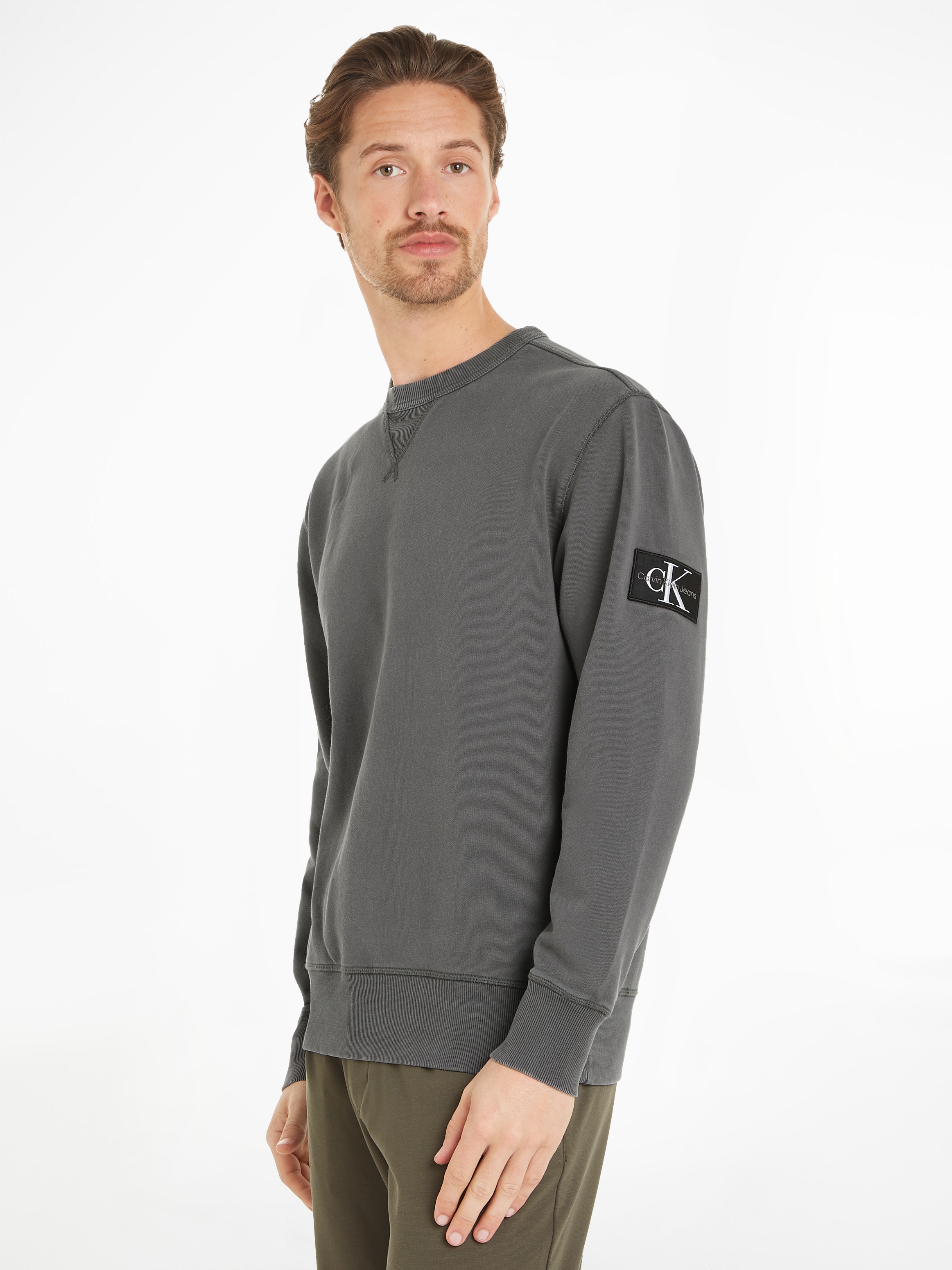 Sweatshirt »WASHED BADGE CREW NECK«, mit Logopatch